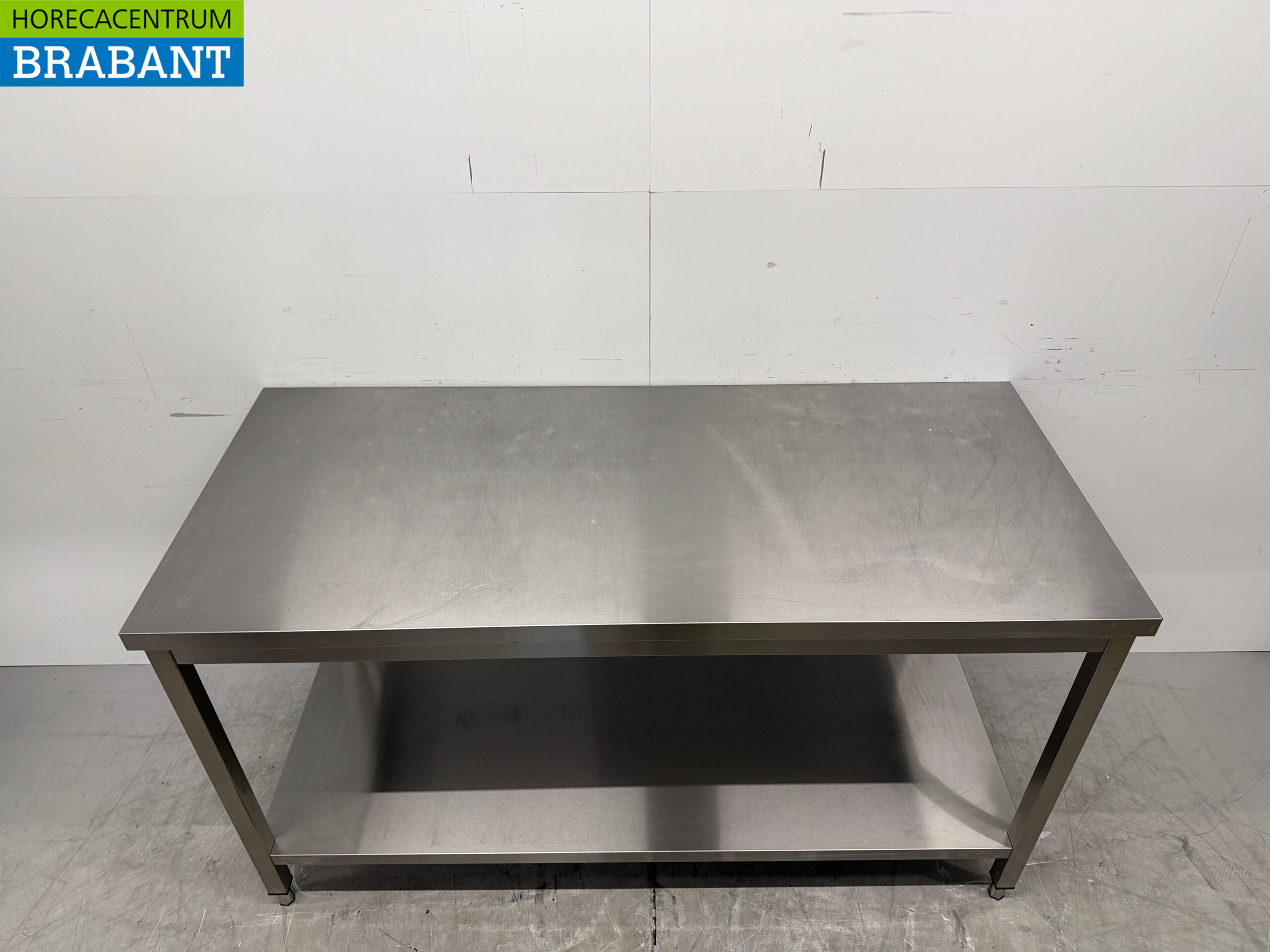 RVS Werktafel met onderschap 160 x 70 x 88,5 cm Horeca - Afbeelding 4