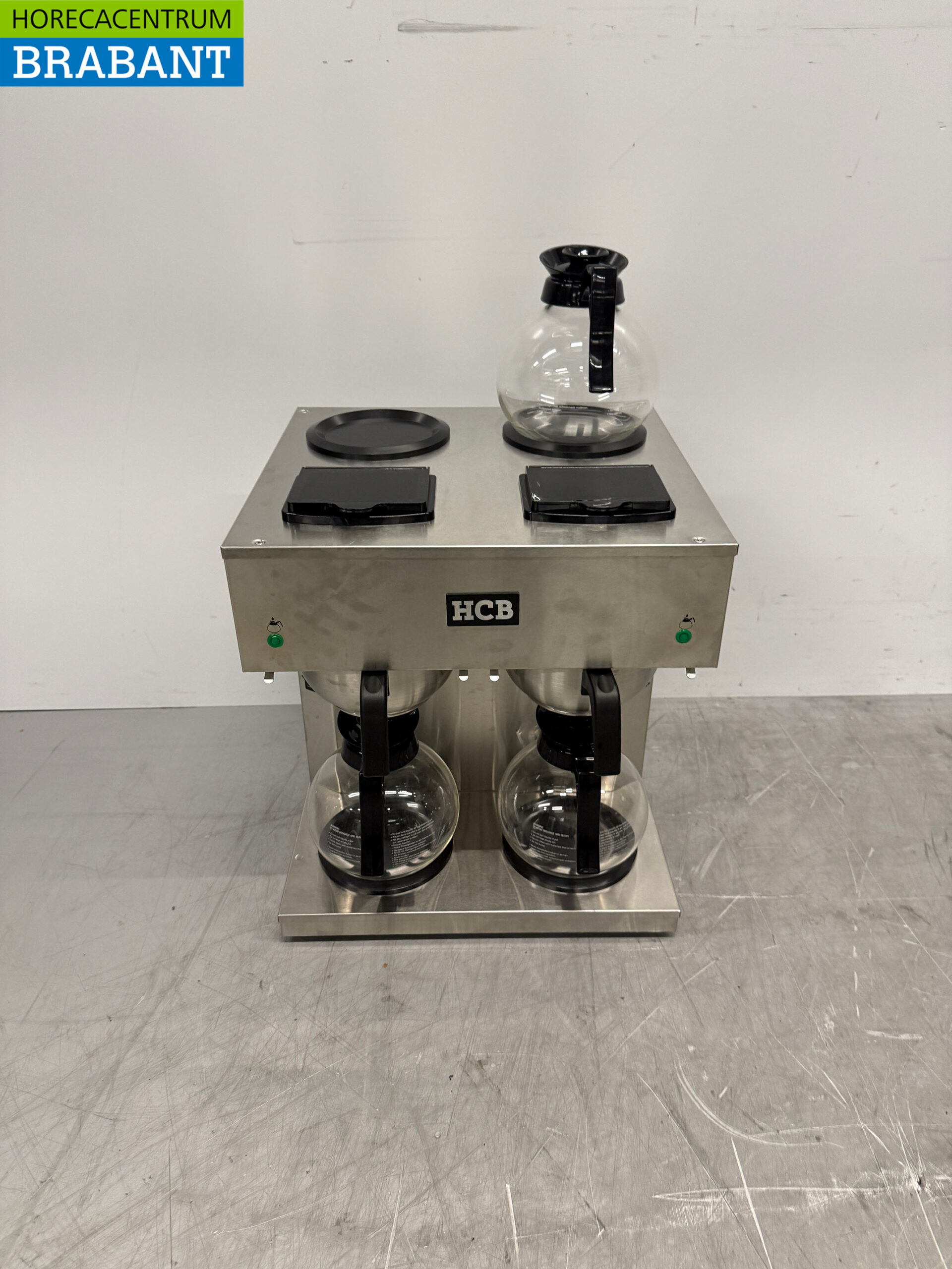RVS HCB Dubbele Koffiezetapparaat Koffiemachine 2 x 1,8 liter 230V Horeca
