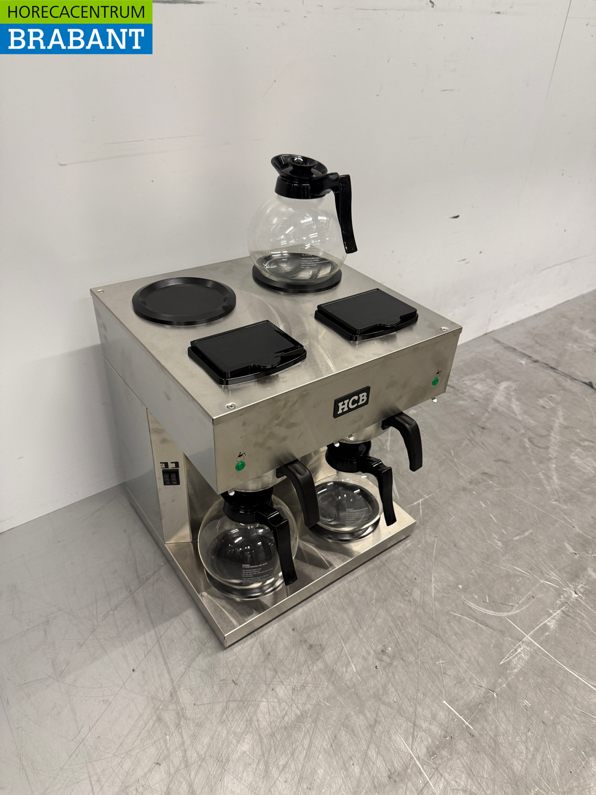 RVS HCB Dubbele Koffiezetapparaat Koffiemachine 2 x 1,8 liter 230V Horeca - Afbeelding 3