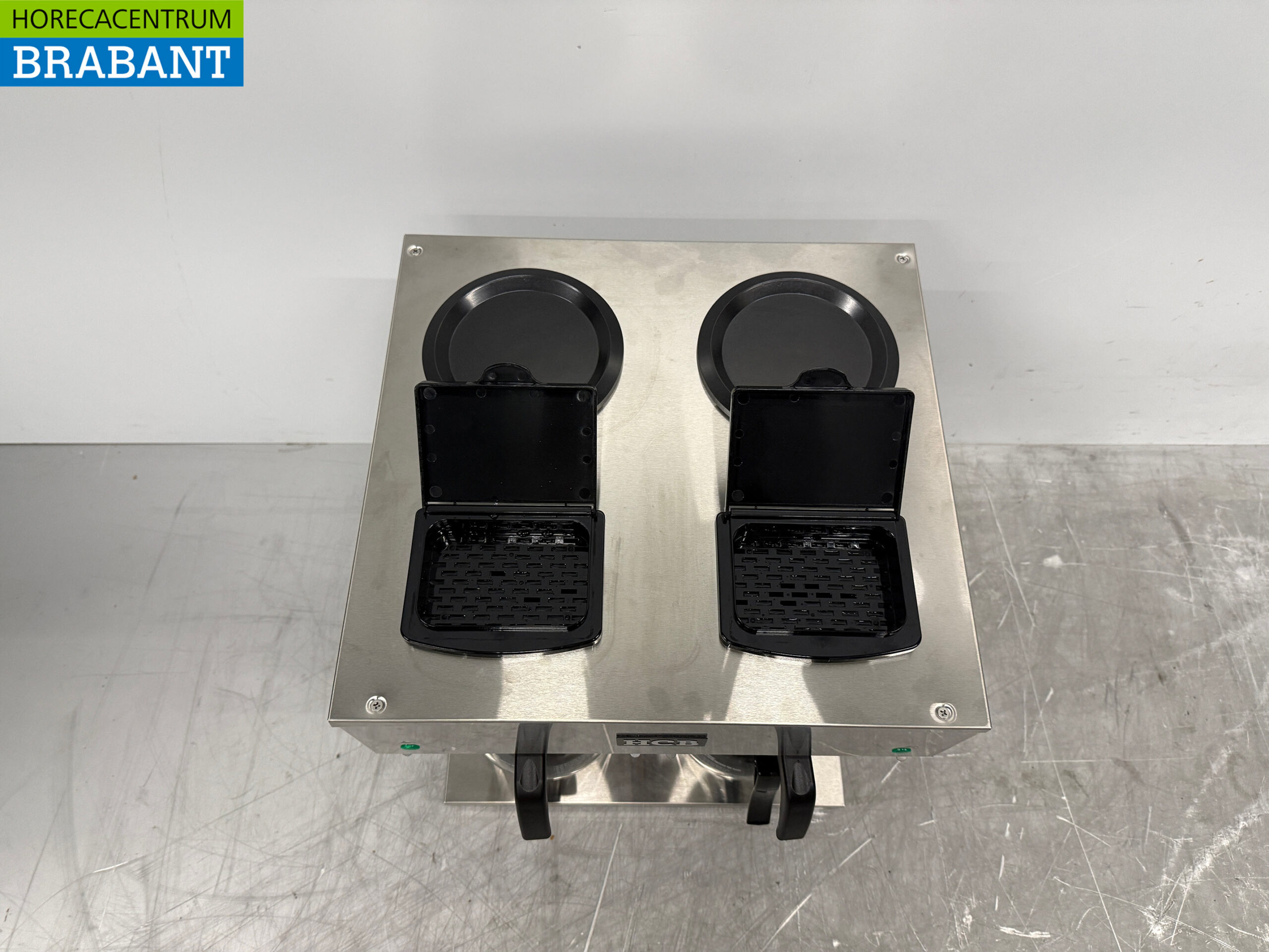 RVS HCB Dubbele Koffiezetapparaat Koffiemachine 2 x 1,8 liter 230V Horeca - Afbeelding 4