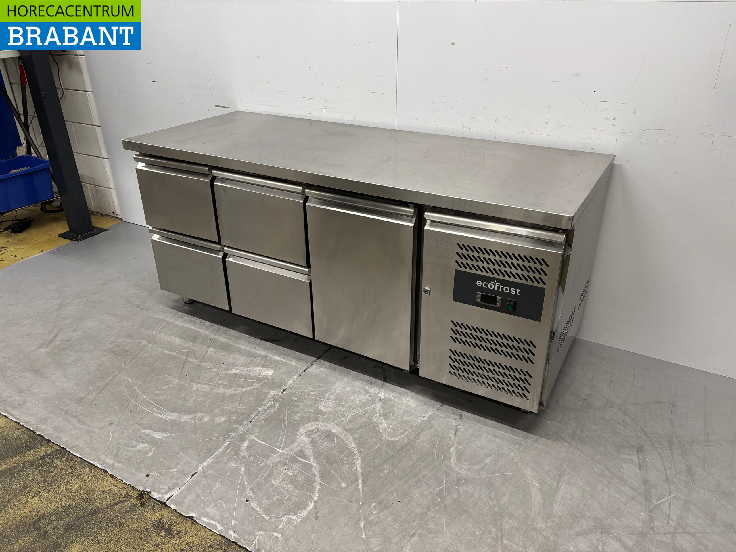 RVS Ecofrost Koelwerkbank 4 Laden en 1 deur 180 cm 230V Horeca - Afbeelding 2