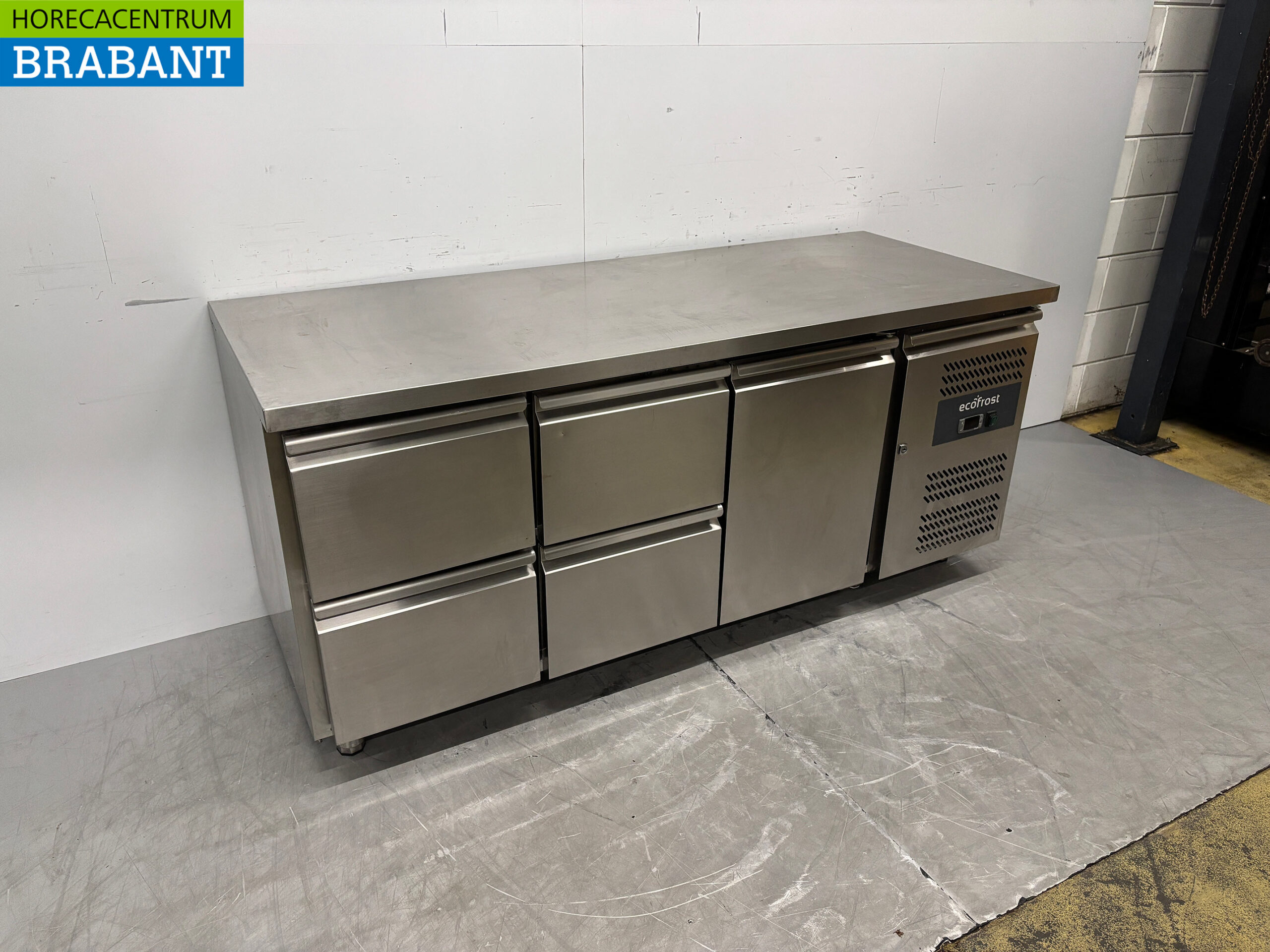 RVS Ecofrost Koelwerkbank 4 Laden en 1 deur 180 cm 230V Horeca - Afbeelding 3