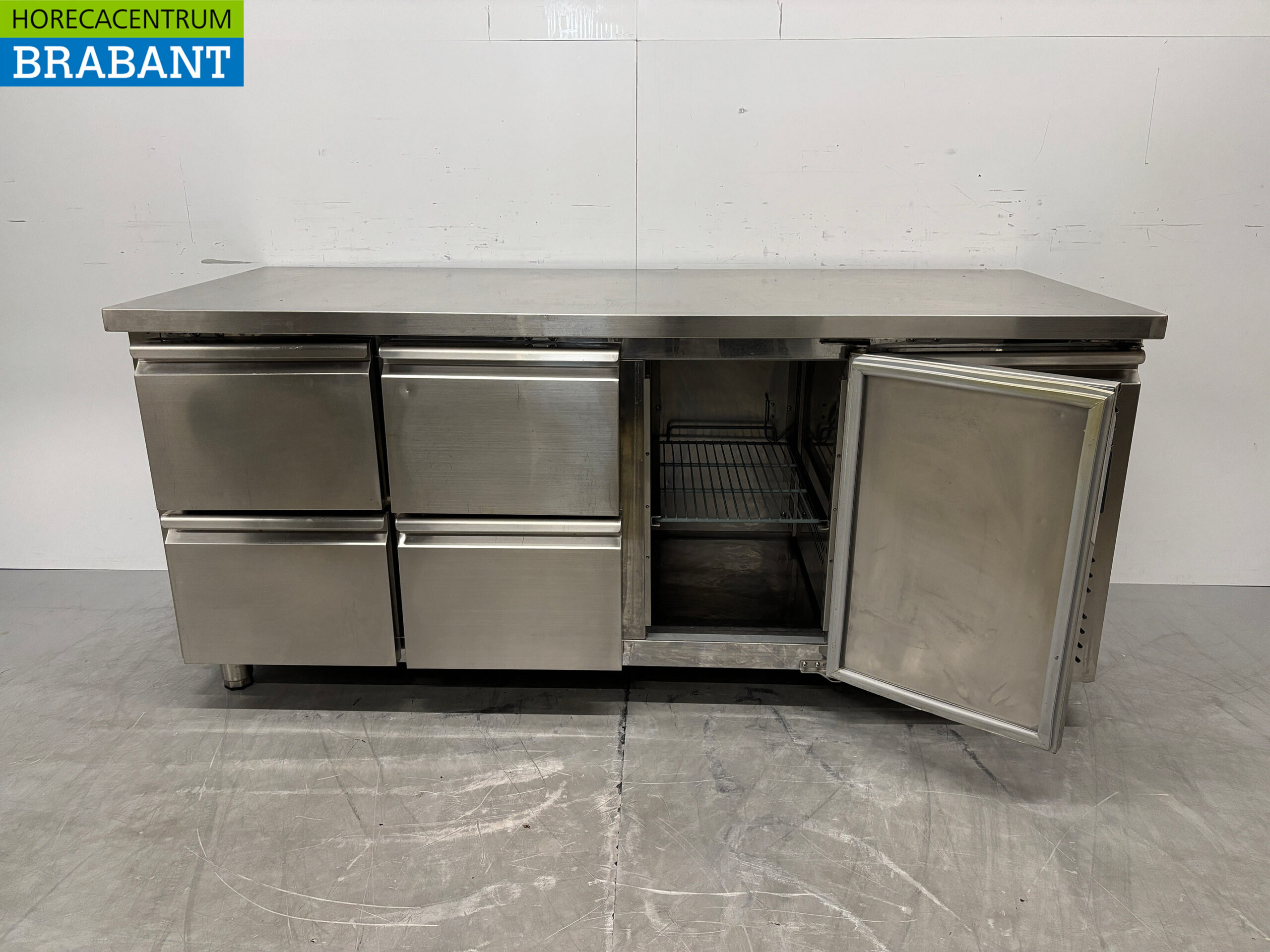 RVS Ecofrost Koelwerkbank 4 Laden en 1 deur 180 cm 230V Horeca - Afbeelding 5