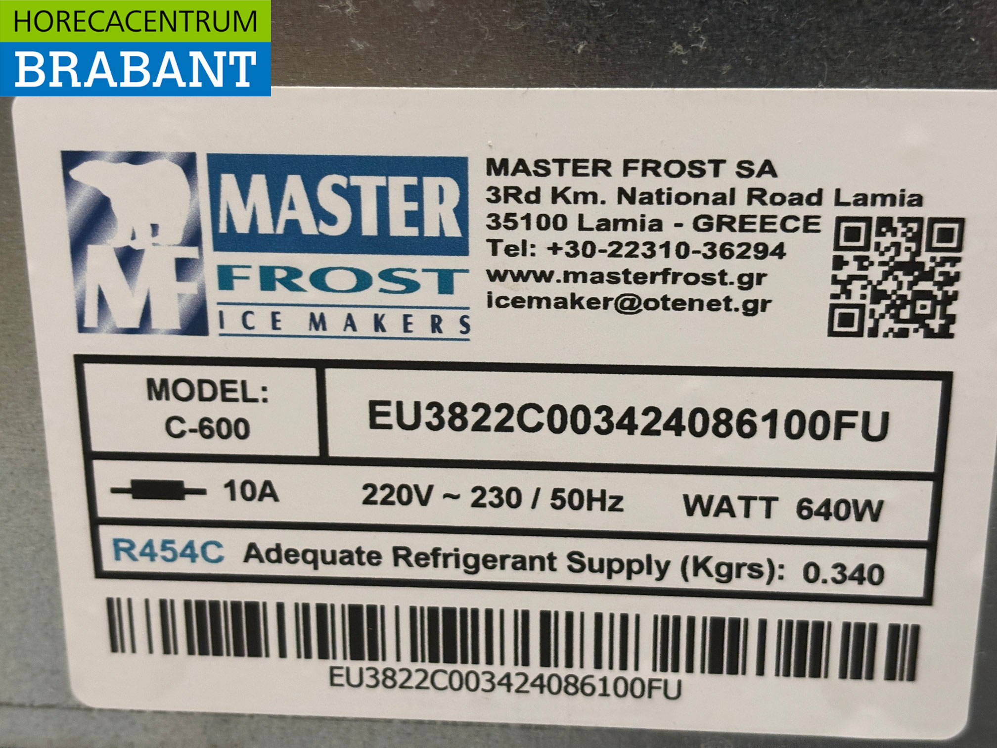 RVS Masterfrost ijsblokjesmachine 60 kilo per dag 230V Horeca - Afbeelding 7
