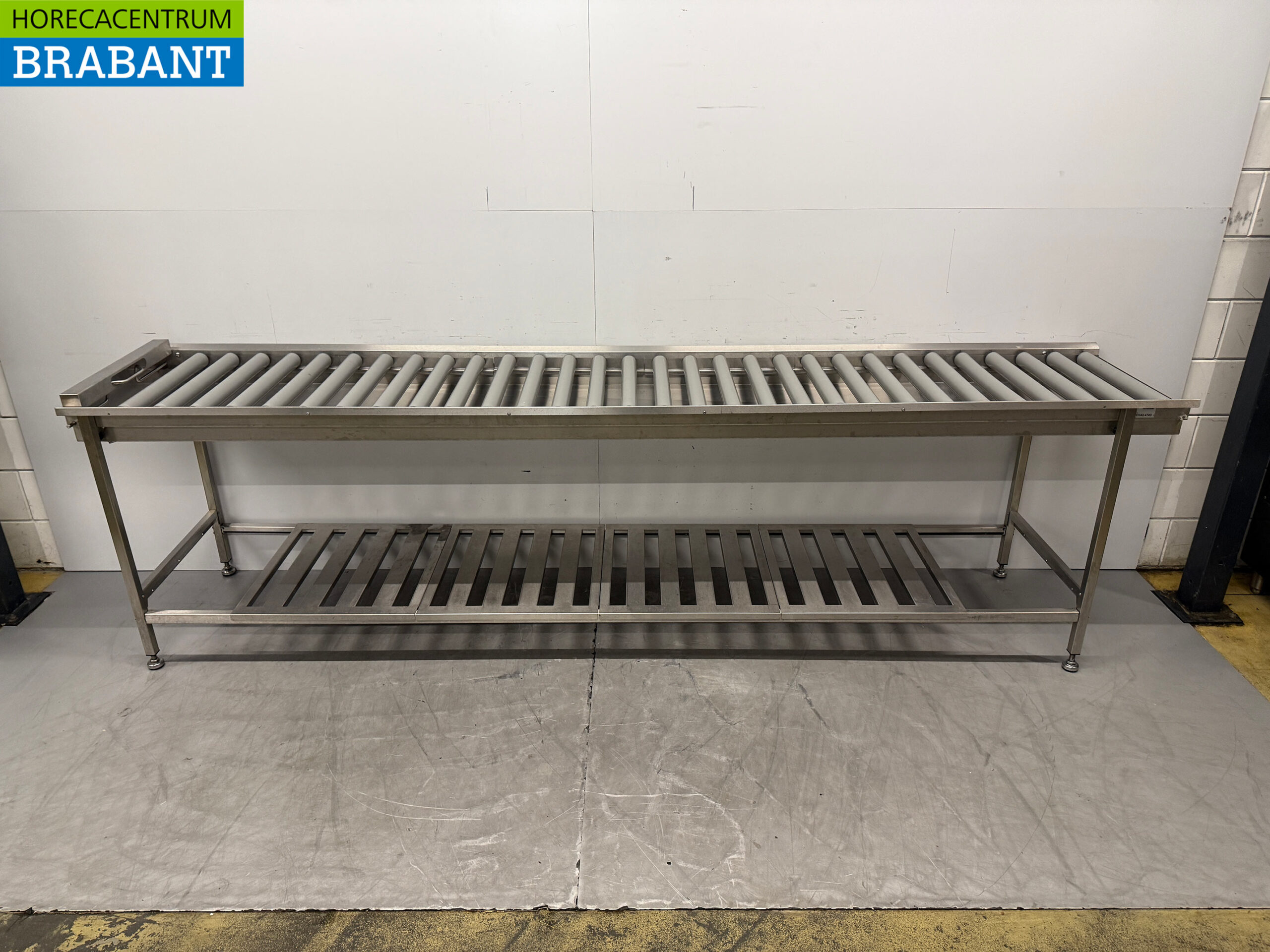 RVS Wexiodisk Afvoertafel Rollenbaan T.B.V. Doorschuifvaatwasser 310 cm Horeca