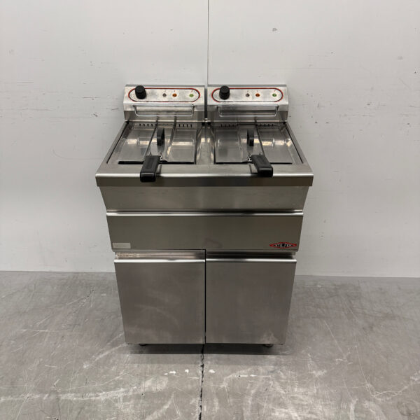 RVS Stilfer Dubbele Friteuse 2 x 9 liter 2 x 230V Horeca