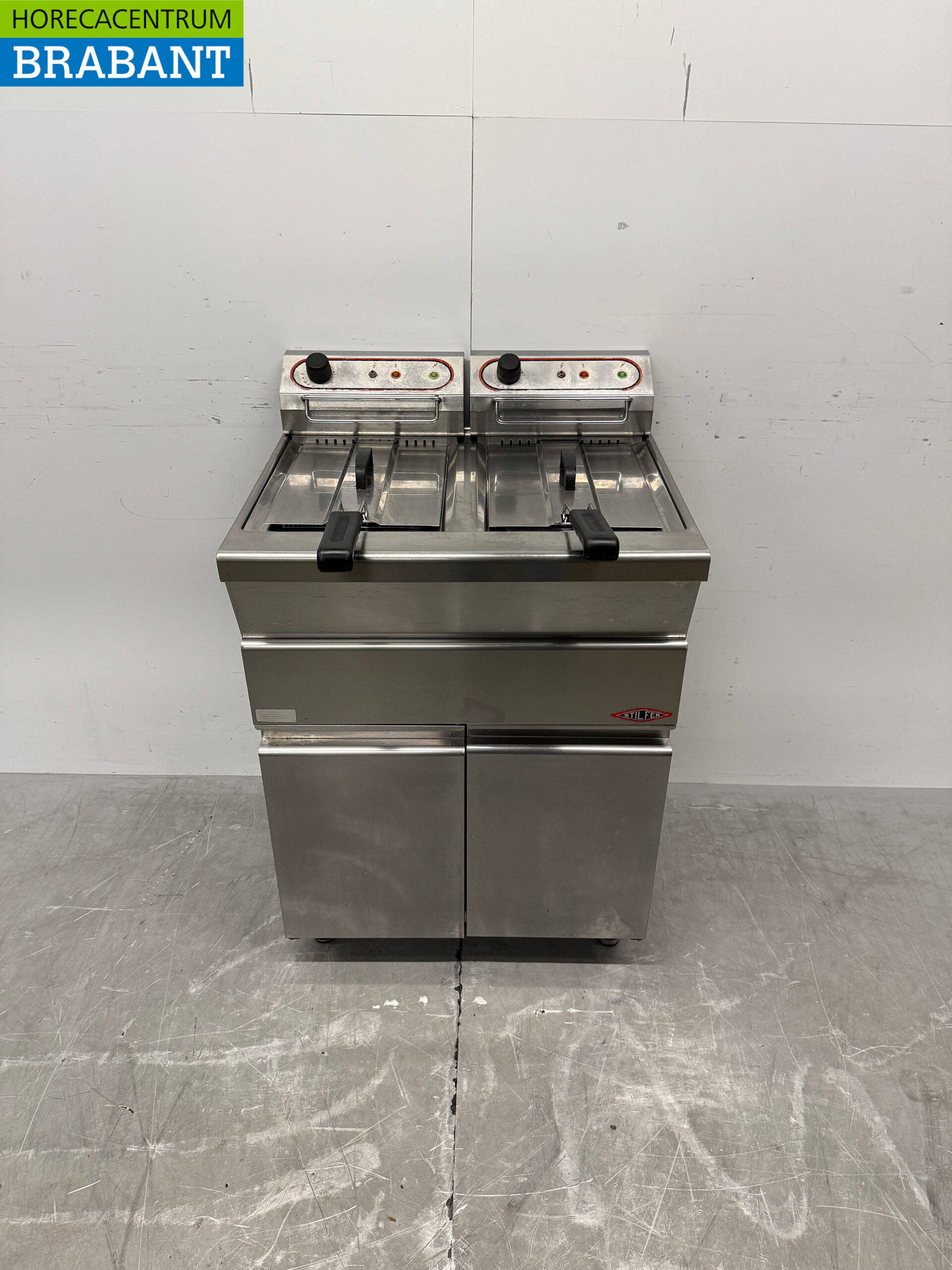 RVS Stilfer Dubbele Friteuse 2 x 9 liter 2 x 230V Horeca