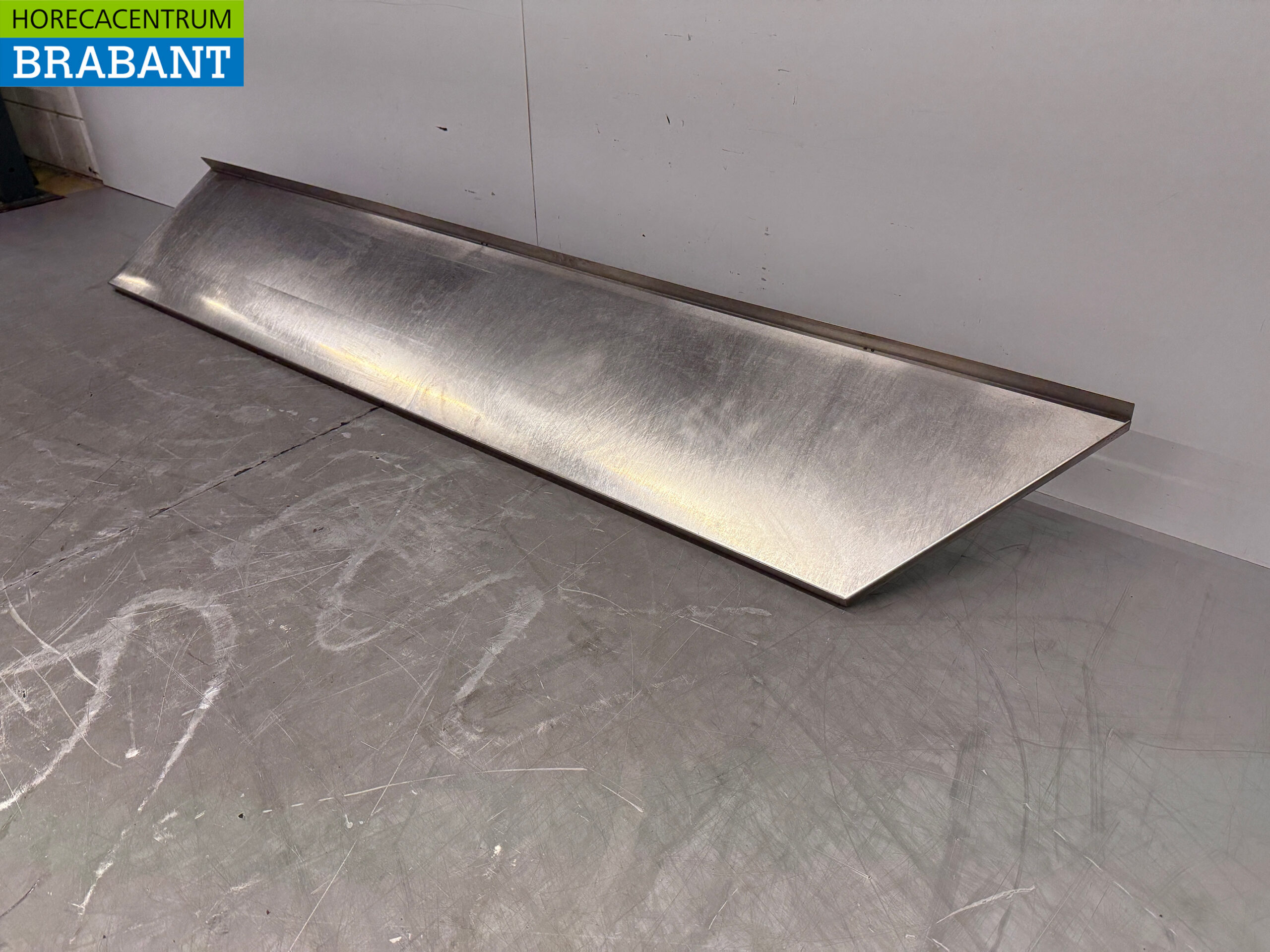 RVS Wandschap Schap 223 x 40 cm Horeca - Afbeelding 2