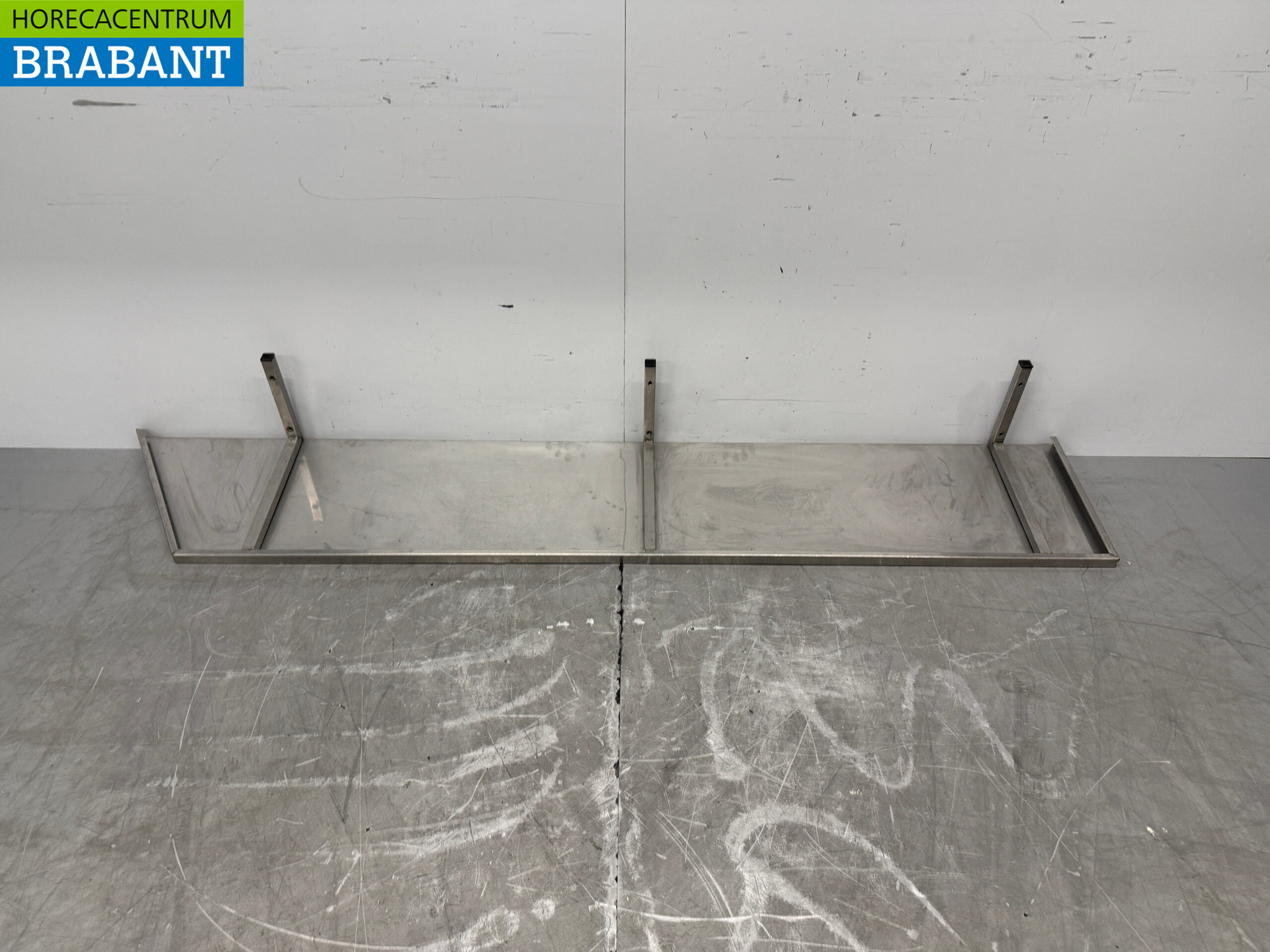 RVS Wandschap Schap 223 x 40 cm Horeca - Afbeelding 4