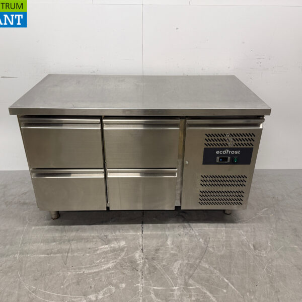 RVS Ecofrost Koelwerkbank 4 Laden 136 cm 230V Horeca
