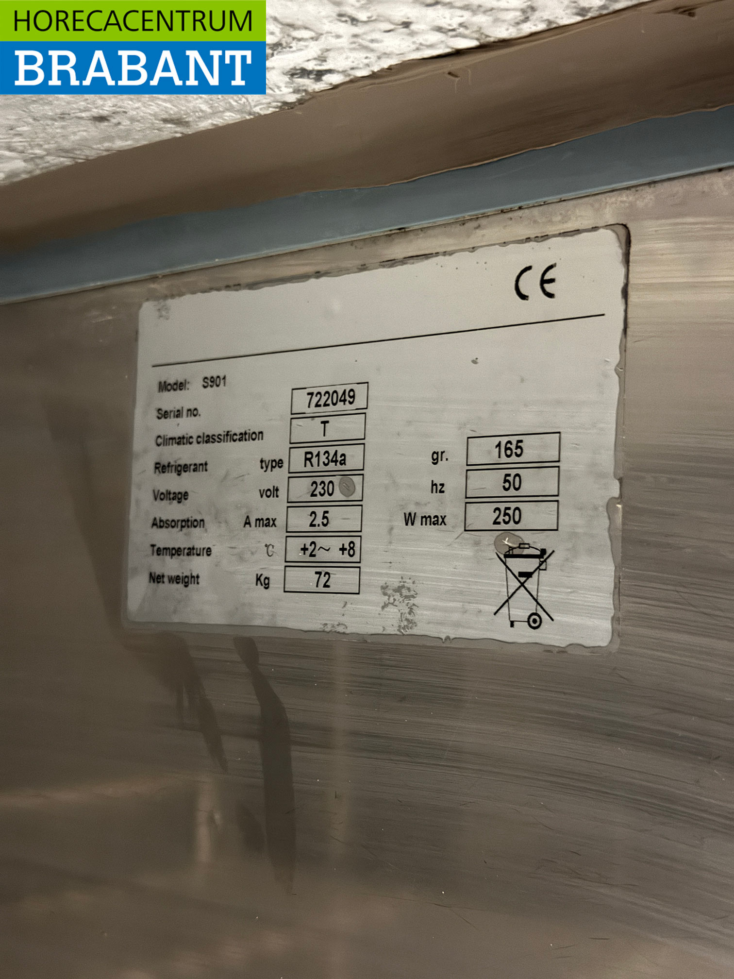 RVS Profinox Koelwerkbank 2 Deuren 90 cm 230V Horeca - Afbeelding 5