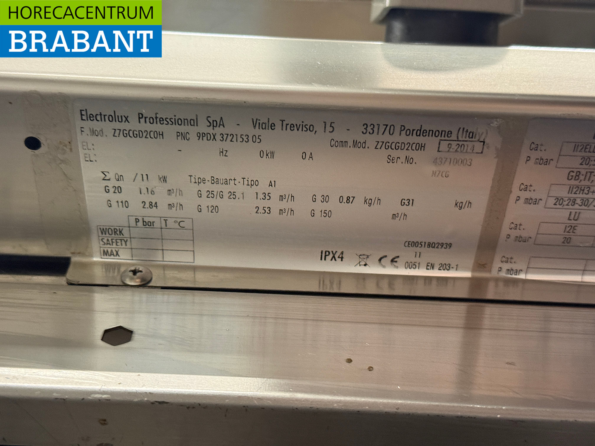 RVS Zanussi 2 pits Fornuis met Werkunit 80 cm GAS Horeca - Afbeelding 5