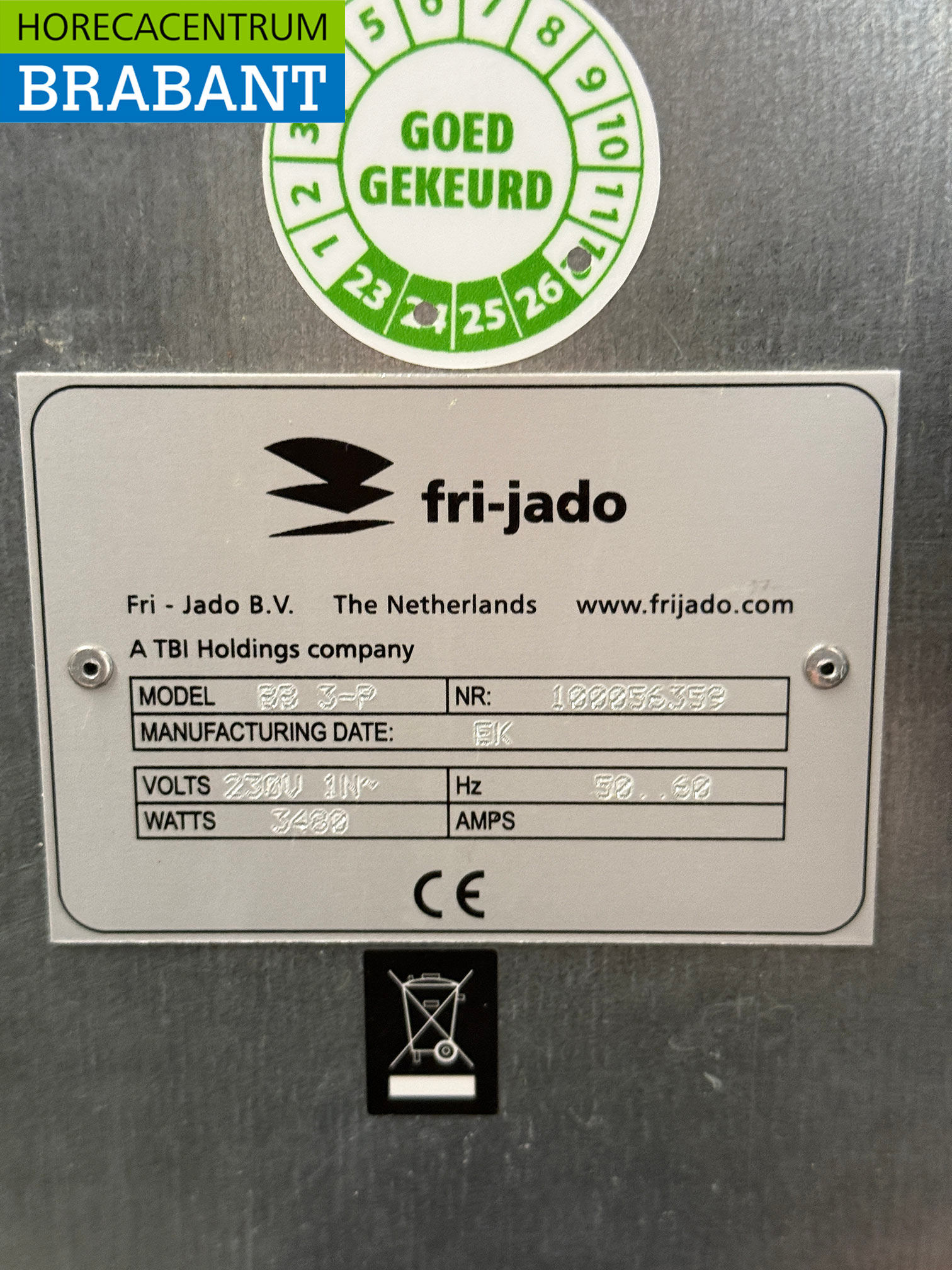 RVS Fri-Jado Heteluchtoven met vochtinjectie 3 x 60/40 cm 230V Horeca - Afbeelding 6
