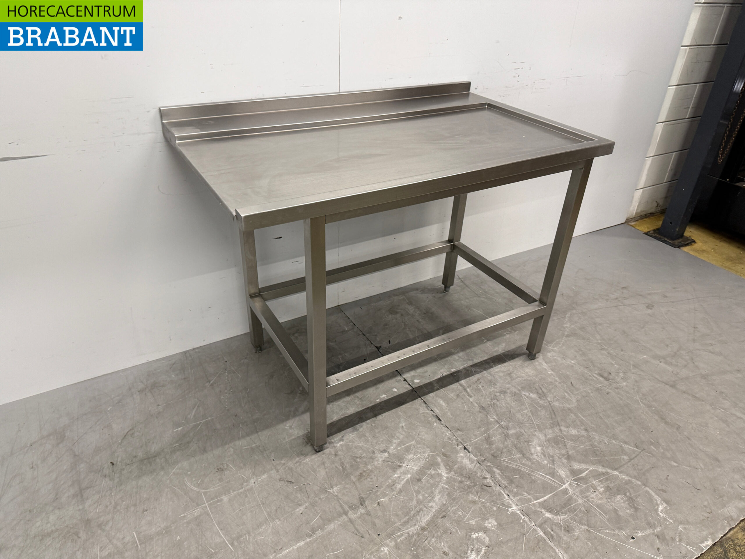 RVS Afvoertafel t.b.v. doorschuifvaatwasser 120 x 72,5 x 87,5 cm Horeca - Afbeelding 3