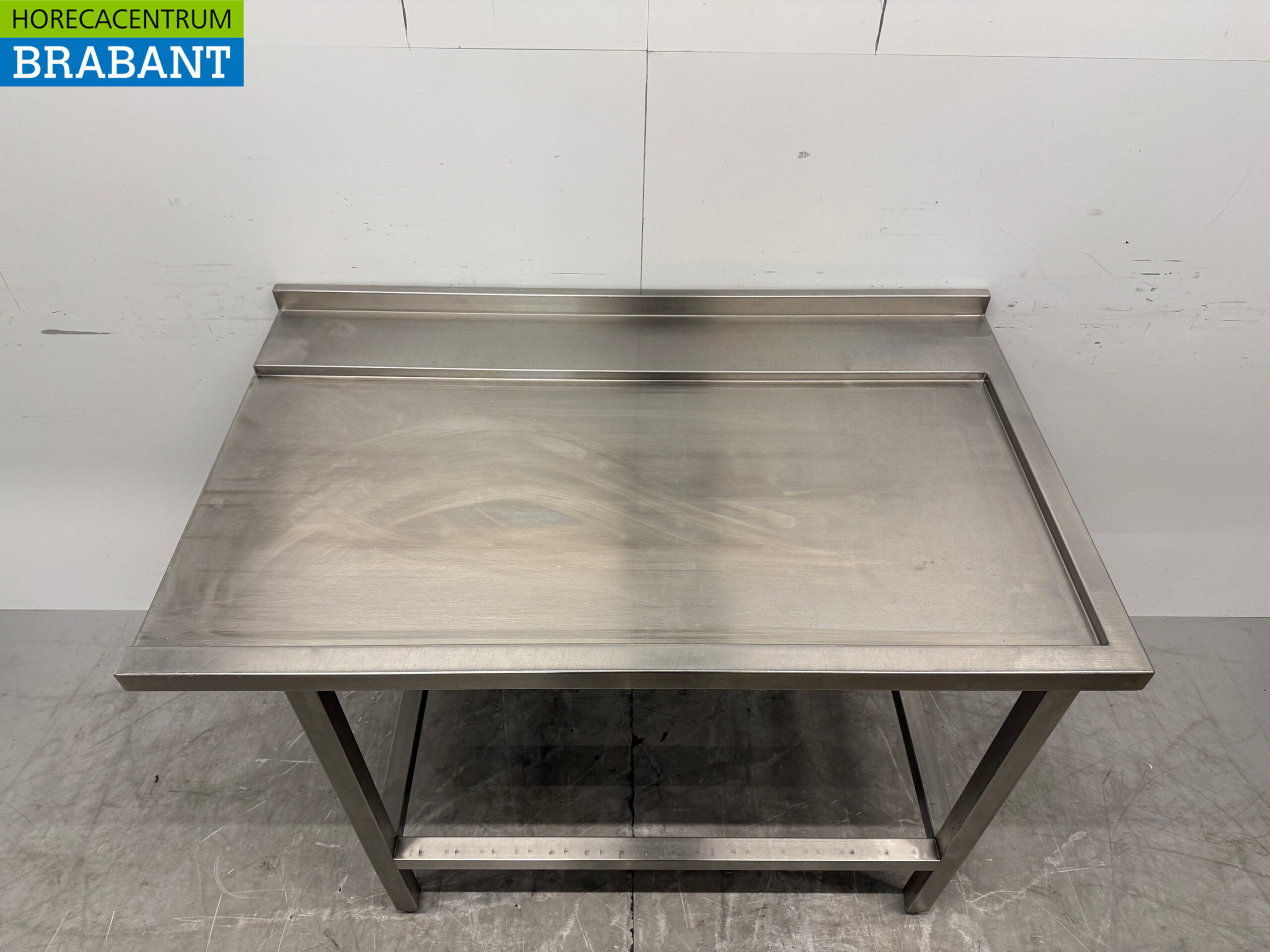 RVS Afvoertafel t.b.v. doorschuifvaatwasser 120 x 72,5 x 87,5 cm Horeca - Afbeelding 4