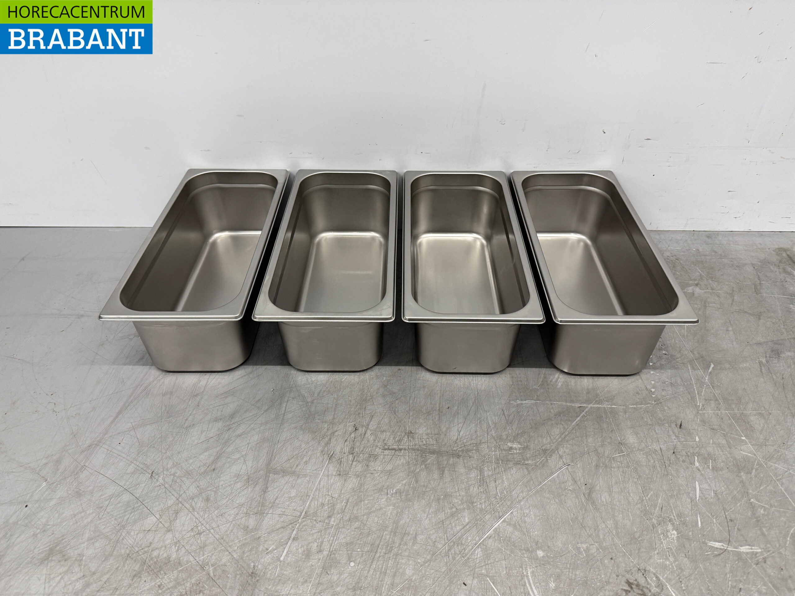 RVS ijsbakken 5 liter set van 4 stuks Horeca