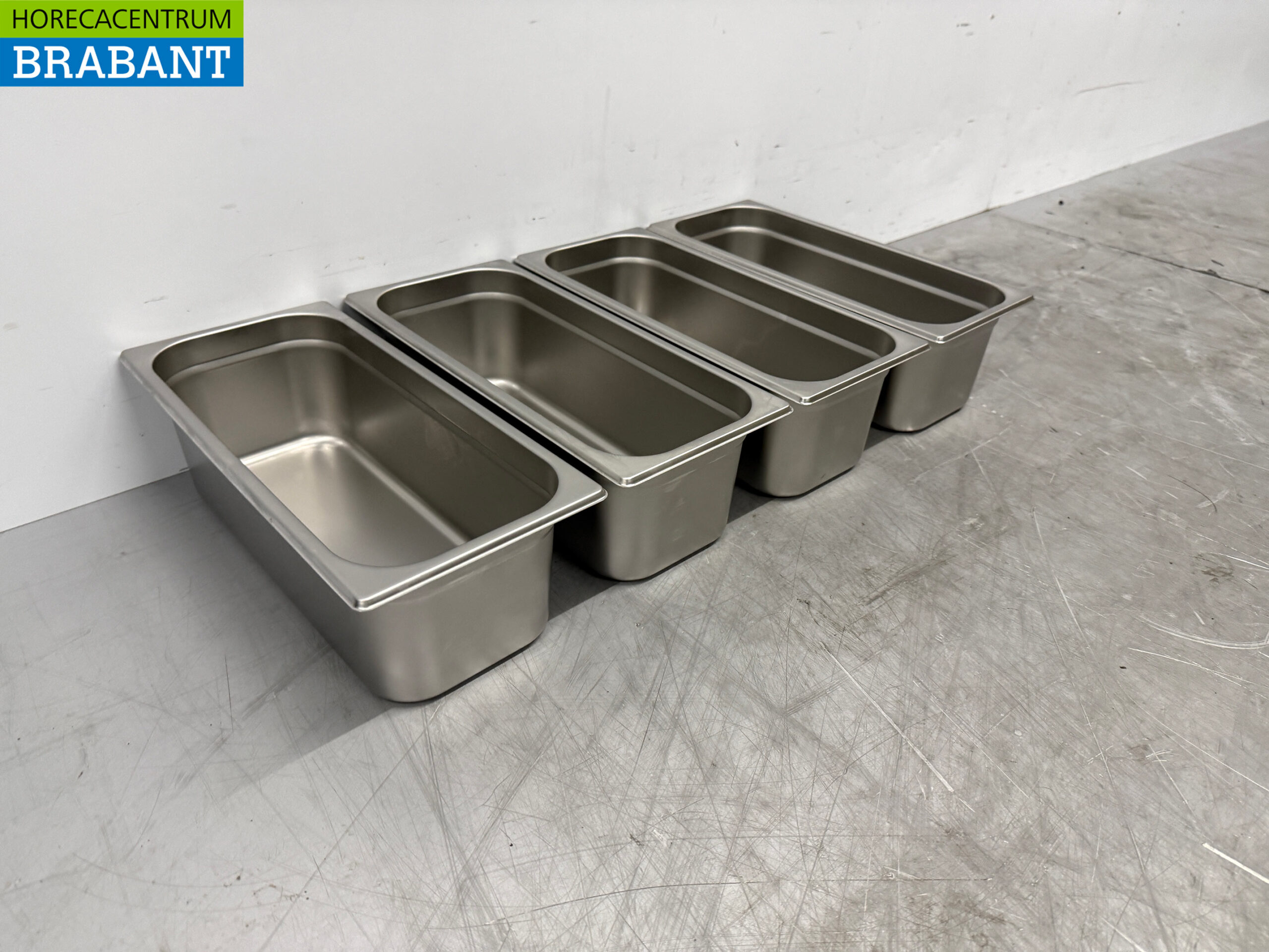 RVS ijsbakken 5 liter set van 4 stuks Horeca - Afbeelding 3