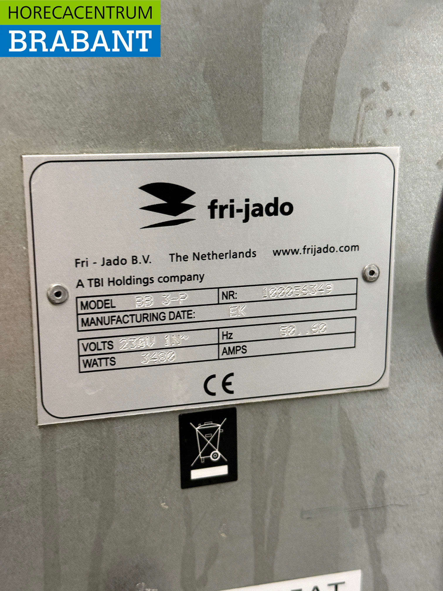 RVS Fri-Jado Heteluchtoven met vochtinjectie 3 x 60/40 cm 230V Horeca - Afbeelding 6
