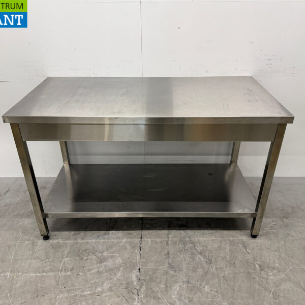 RVS Werktafel Tafel met onderschap 140 x 70 x 86 cm Horeca