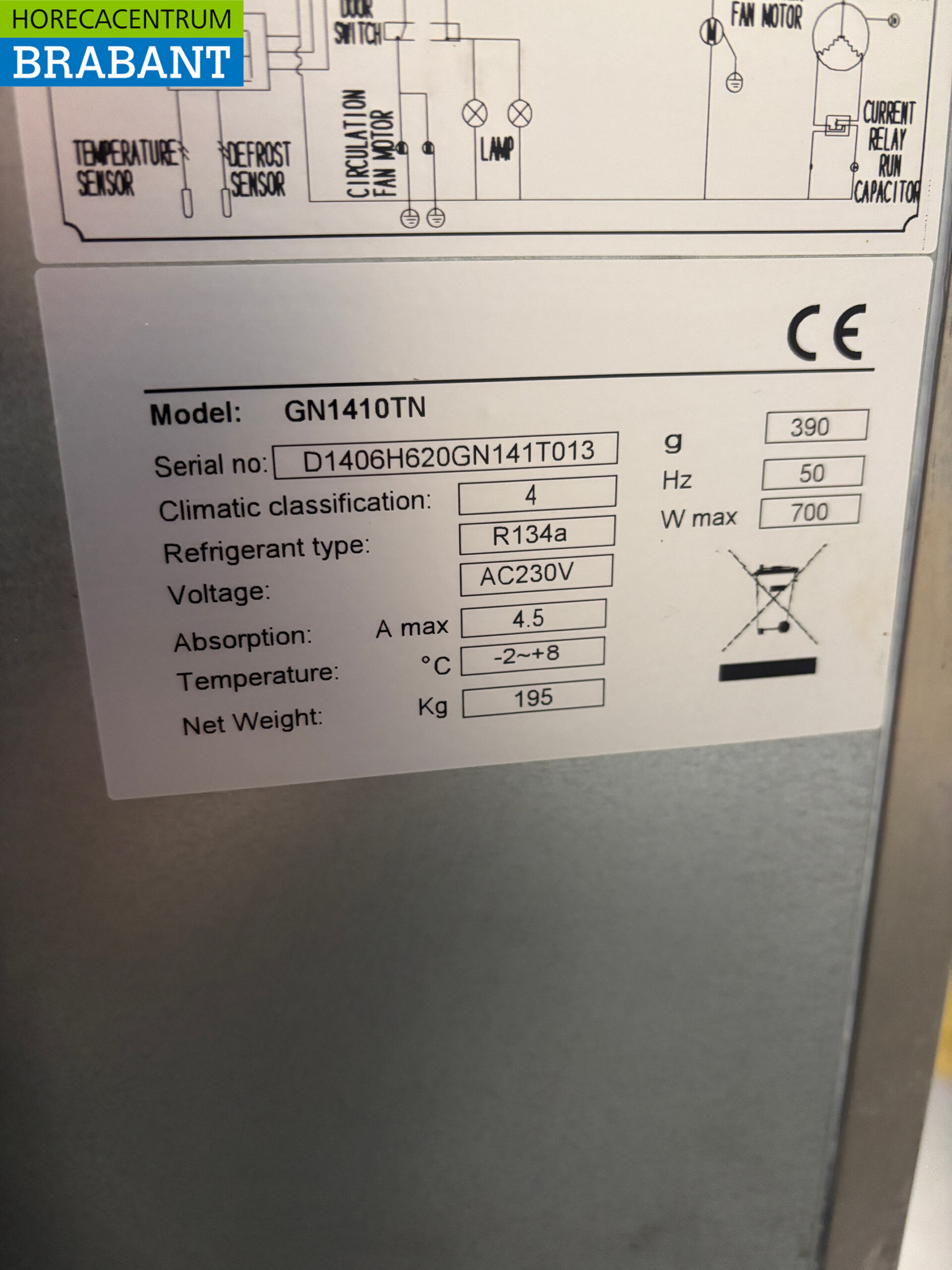 RVS Dubbeldeurs Koeling 1400 liter 230V Horeca - Afbeelding 5