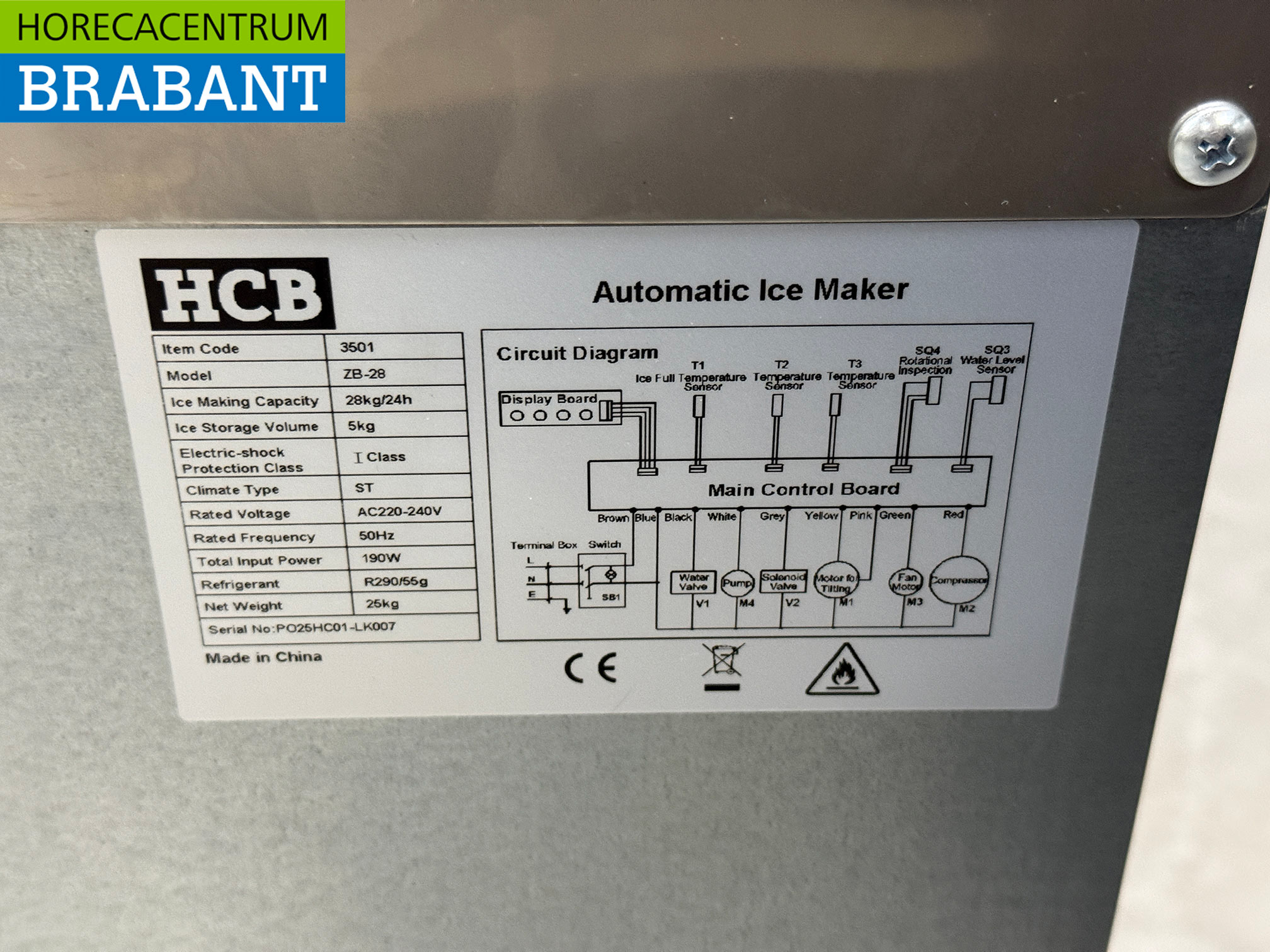 RVS ijsblokjesmachine ijsklontjesmachine 28 kg p/d 230V Horeca - Afbeelding 6
