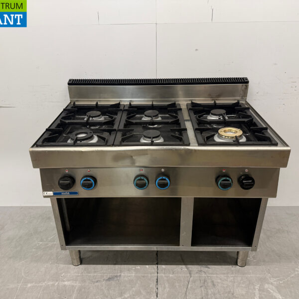 RVS Modular / Rendisk 6 Pits Fornuis 110 cm GAS Horeca