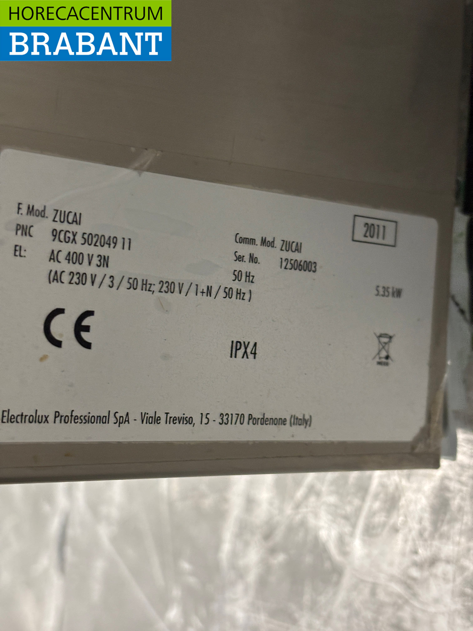 RVS Zanussi Zucai Vaatwasser 400V Horeca - Afbeelding 6
