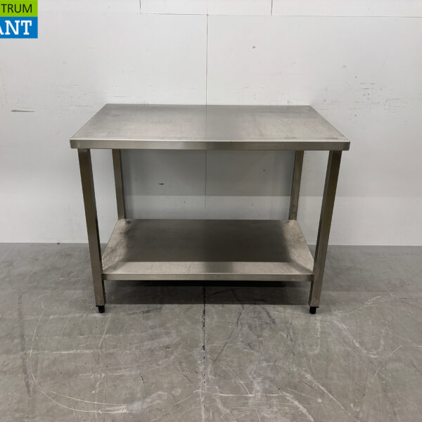 RVS Werktafel met onderschap 110 x 70 x 85 cm Horeca