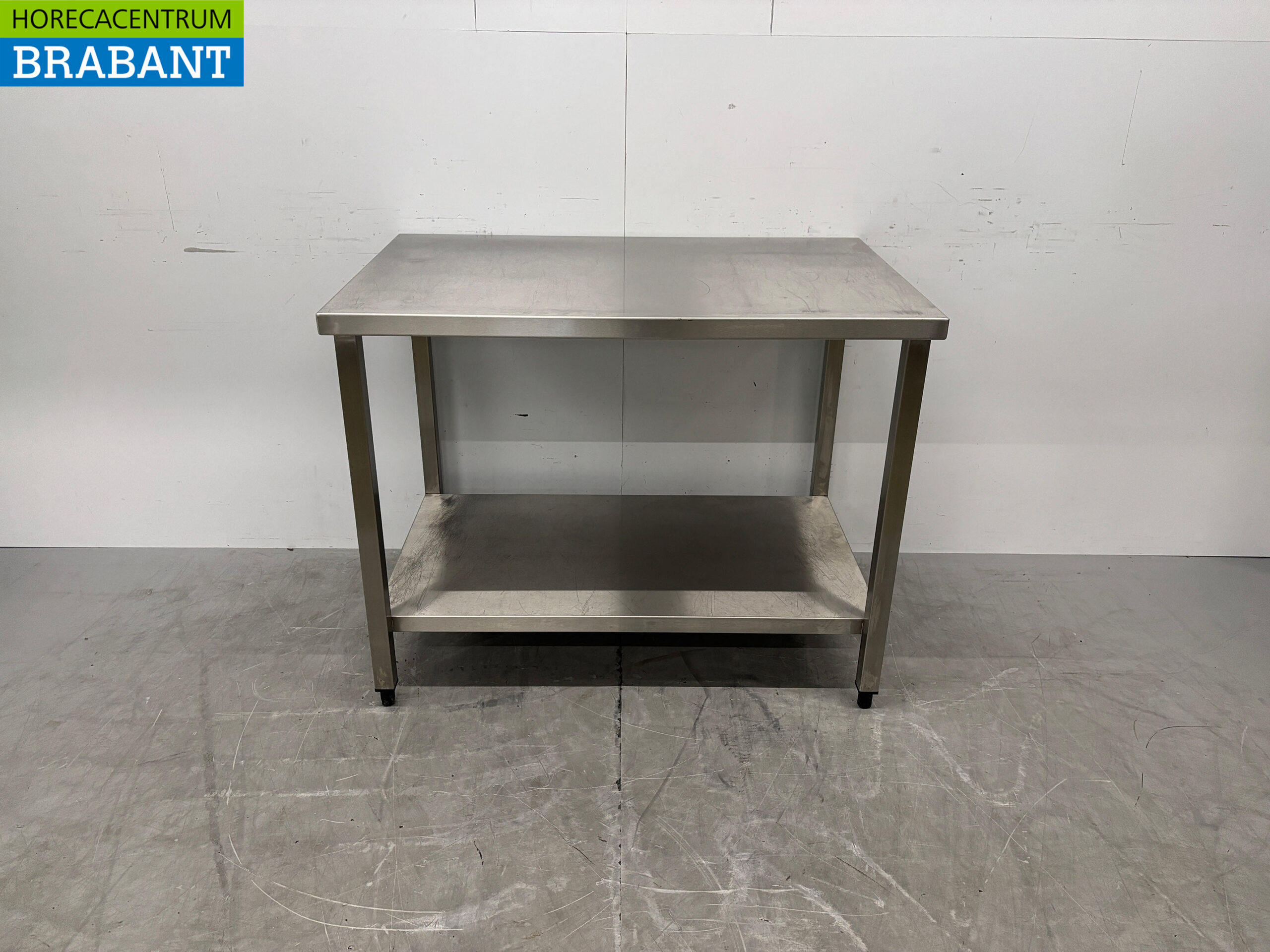 RVS Werktafel met onderschap 110 x 70 x 85 cm Horeca