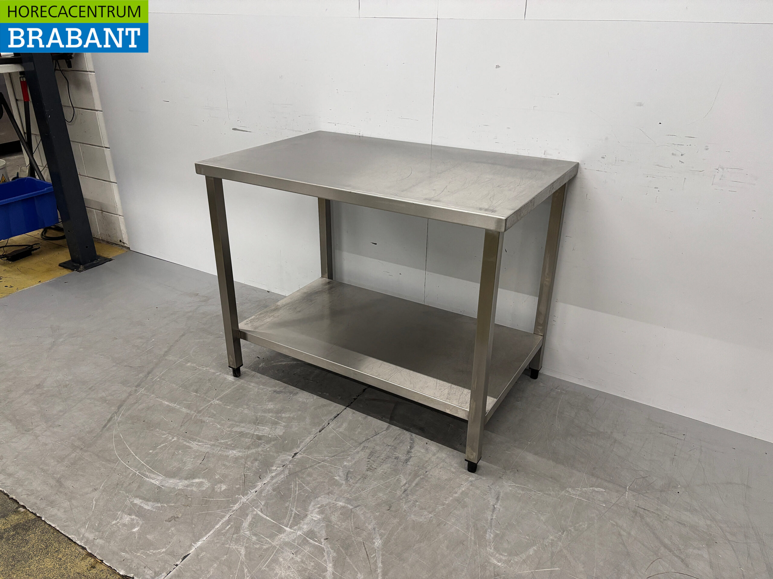 RVS Werktafel met onderschap 110 x 70 x 85 cm Horeca - Afbeelding 2