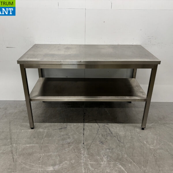 RVS Werktafel met onderschap 140 x 70 x 87,5 cm Horeca