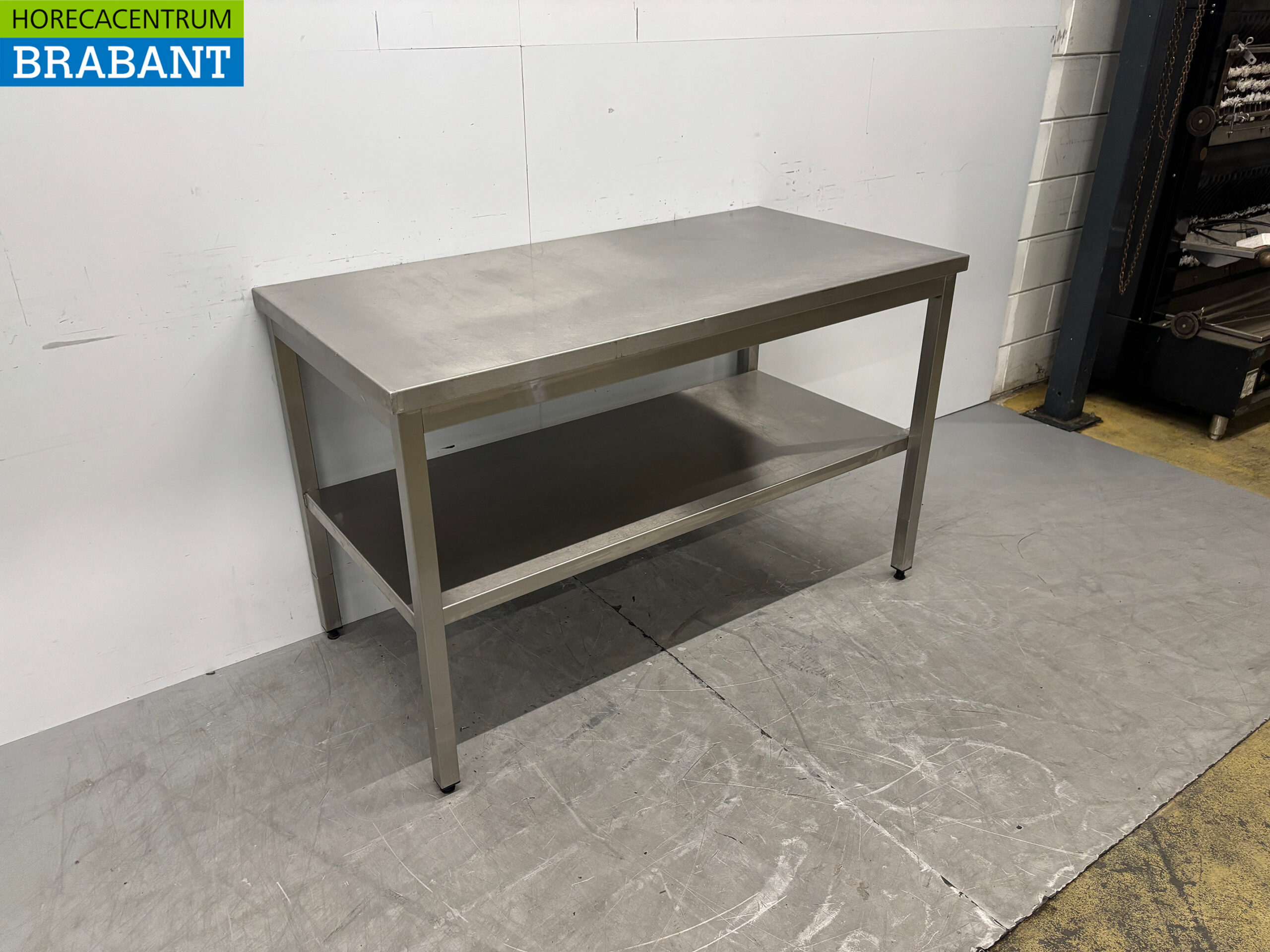 RVS Werktafel met onderschap 140 x 70 x 87,5 cm Horeca - Afbeelding 3