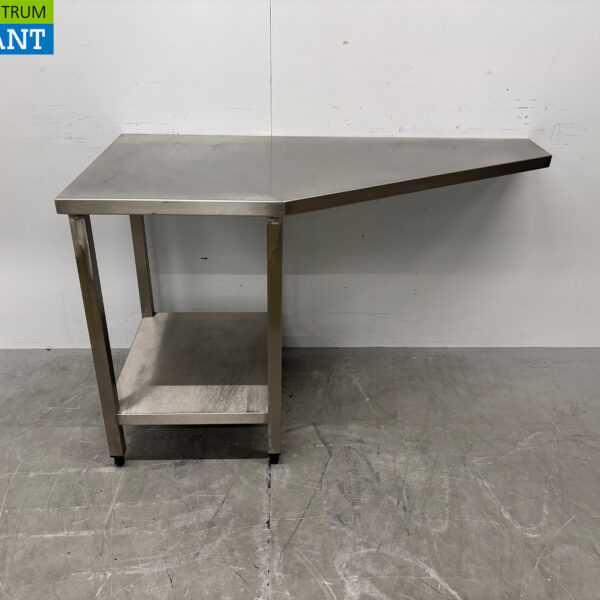 RVS Werktafel met opnderschap 139 x 70 x 86,5 cm Horeca