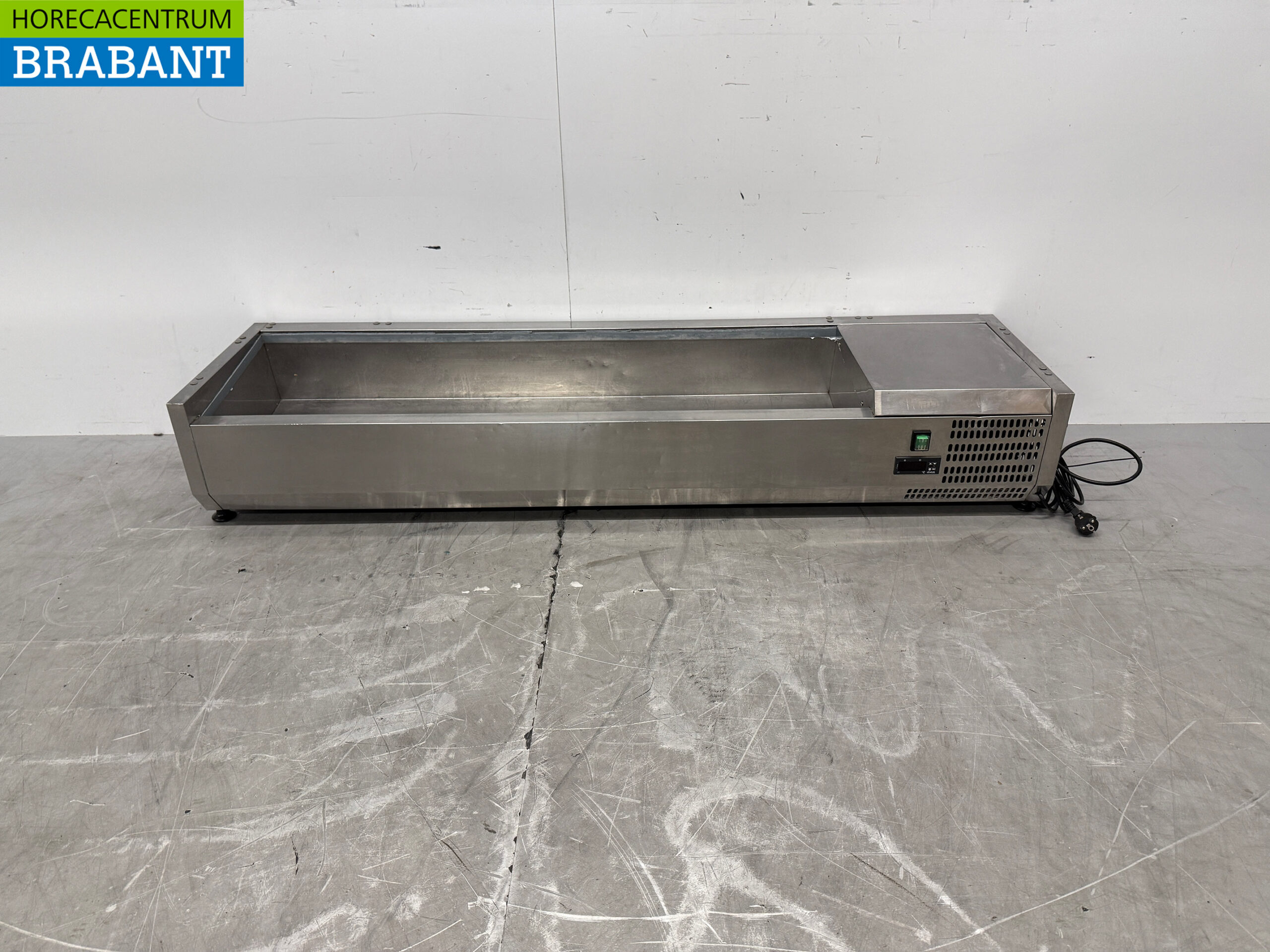 RVS Kovu Opzetvitrine Opzet koelvitrine saladiere 5 x 1/3 en 1 x 1/2 GN 150 cm Horeca