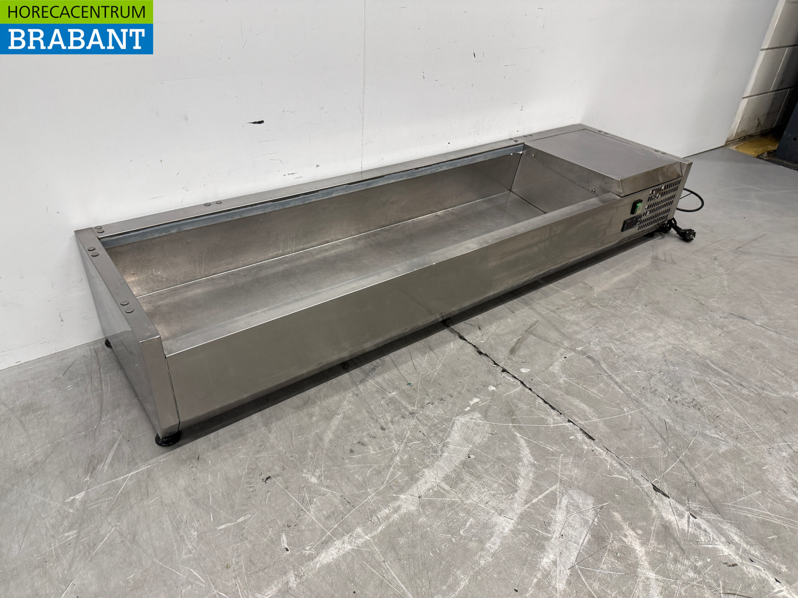 RVS Kovu Opzetvitrine Opzet koelvitrine saladiere 5 x 1/3 en 1 x 1/2 GN 150 cm Horeca - Afbeelding 3