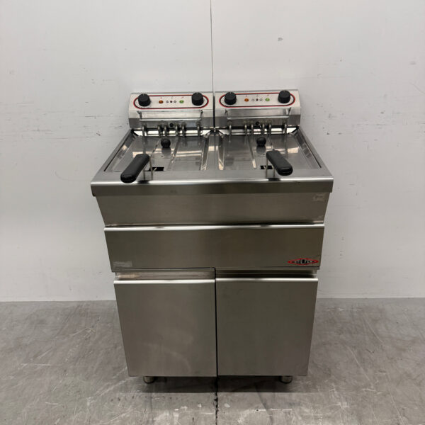 RVS Stilfer Dubbele Friteuse 2 x 12 liter 2 x 400V Horeca