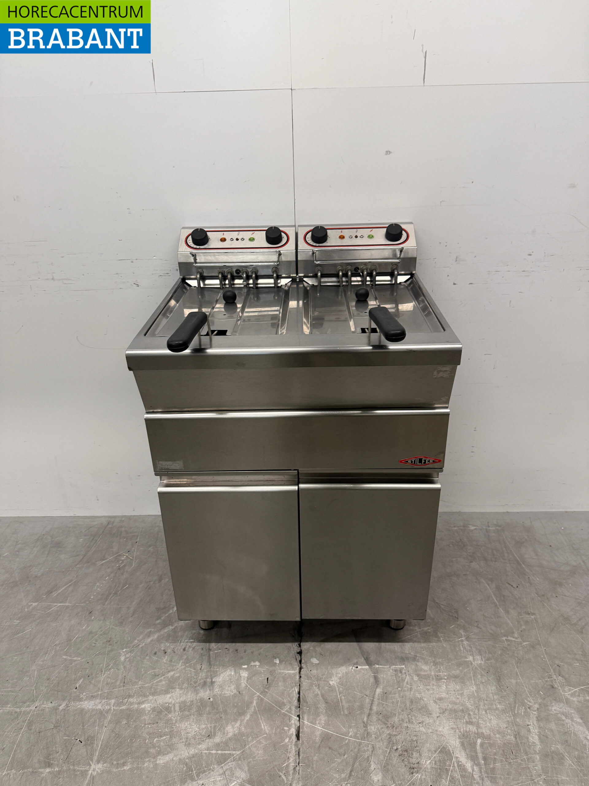 RVS Stilfer Dubbele Friteuse 2 x 12 liter 2 x 400V Horeca