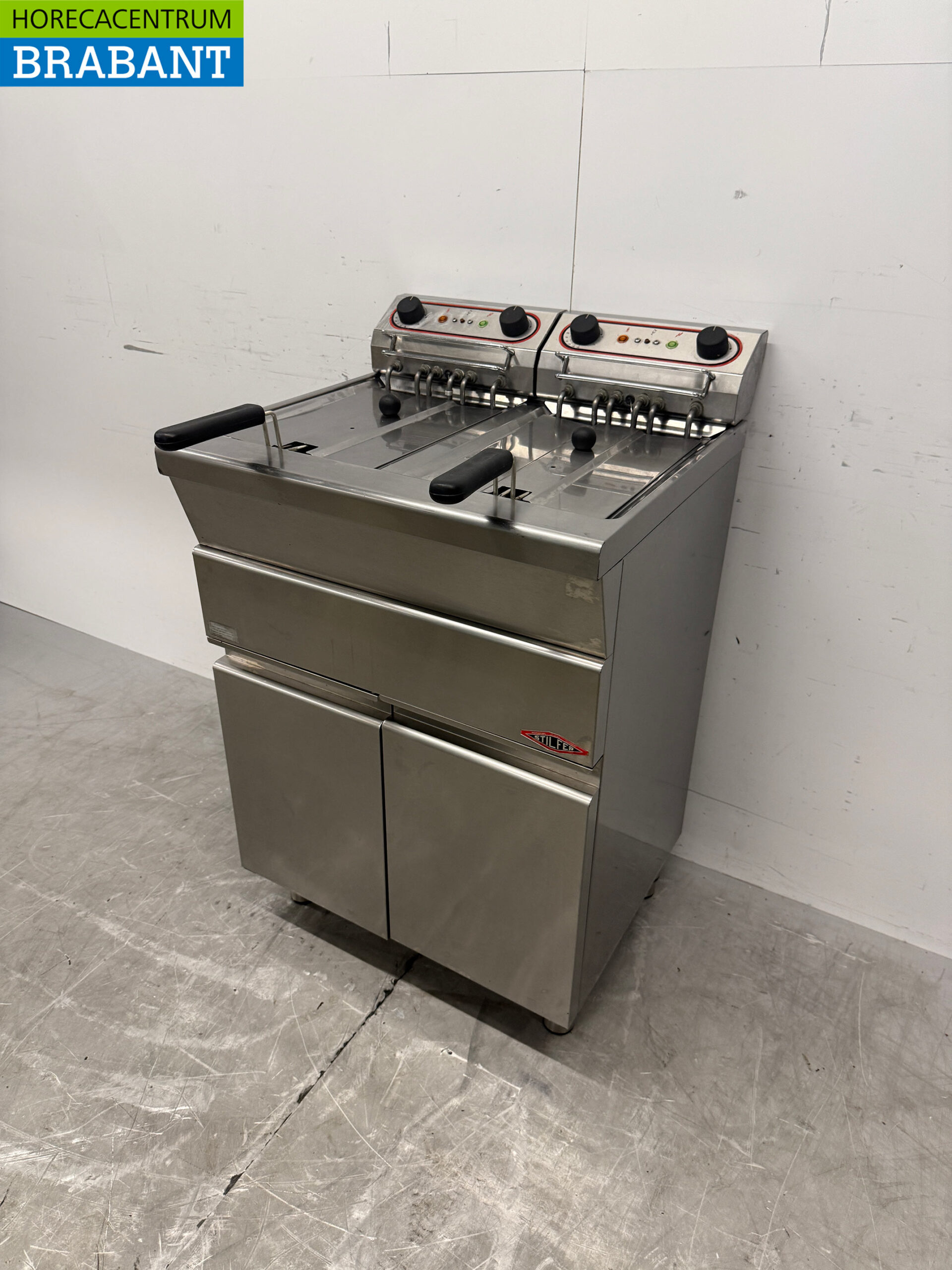 RVS Stilfer Dubbele Friteuse 2 x 12 liter 2 x 400V Horeca - Afbeelding 2