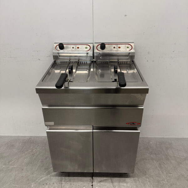 RVS Stilfer Dubbele Friteuse 2 x 9 liter 2 x 230V Horeca