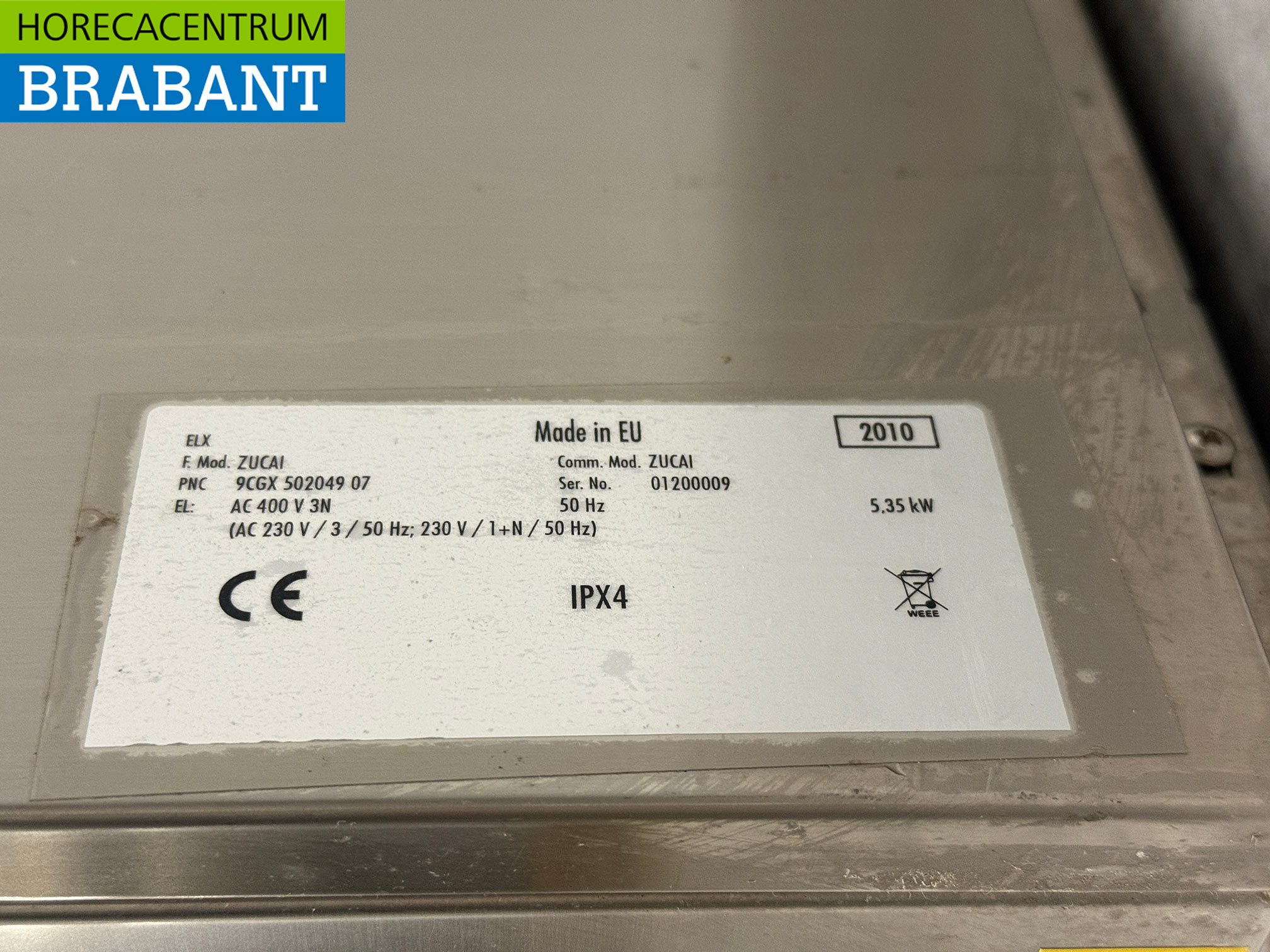 RVS Zanussi Zucai Vaatwasser 400V Horeca - Afbeelding 6