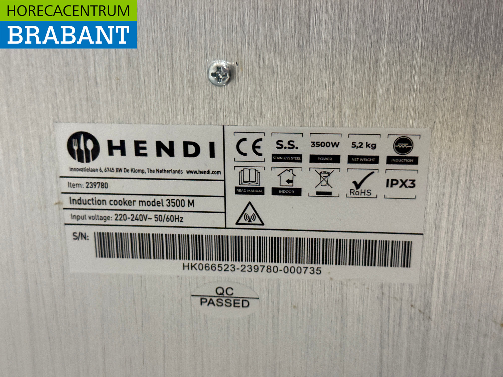 RVS Hendi Inductie fornuis kookplaat 3,5 kW 230V Horeca - Afbeelding 5