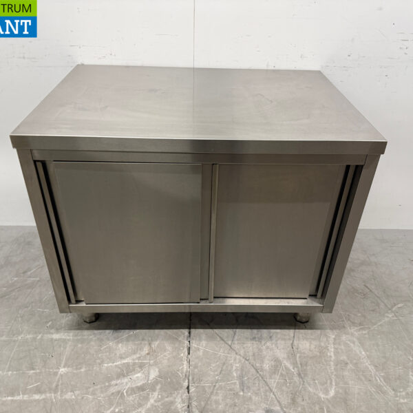 RVS Werkkast Kast Werktafel 2 schuifdeuren 100 cm Horeca