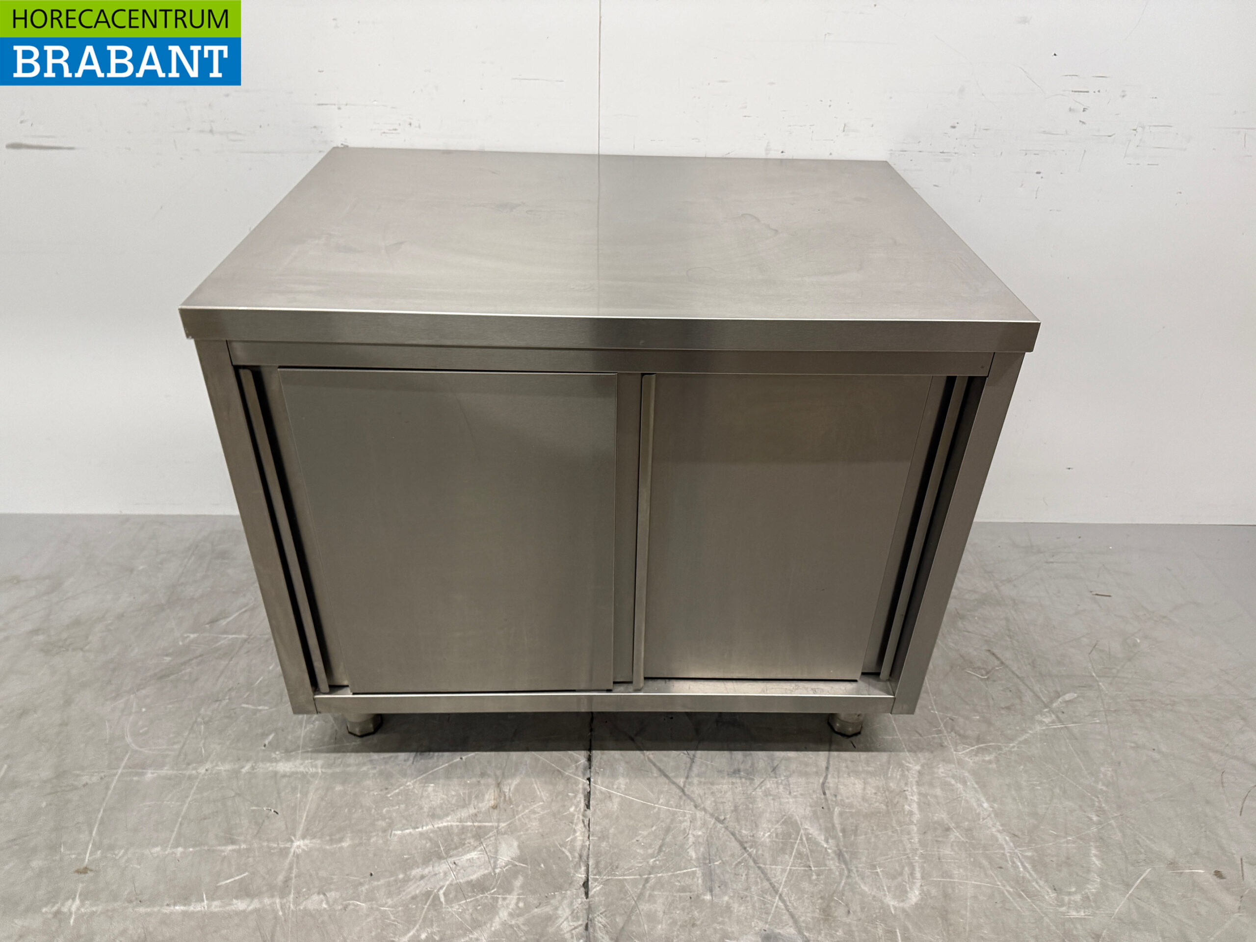 RVS Werkkast Kast Werktafel 2 schuifdeuren 100 cm Horeca
