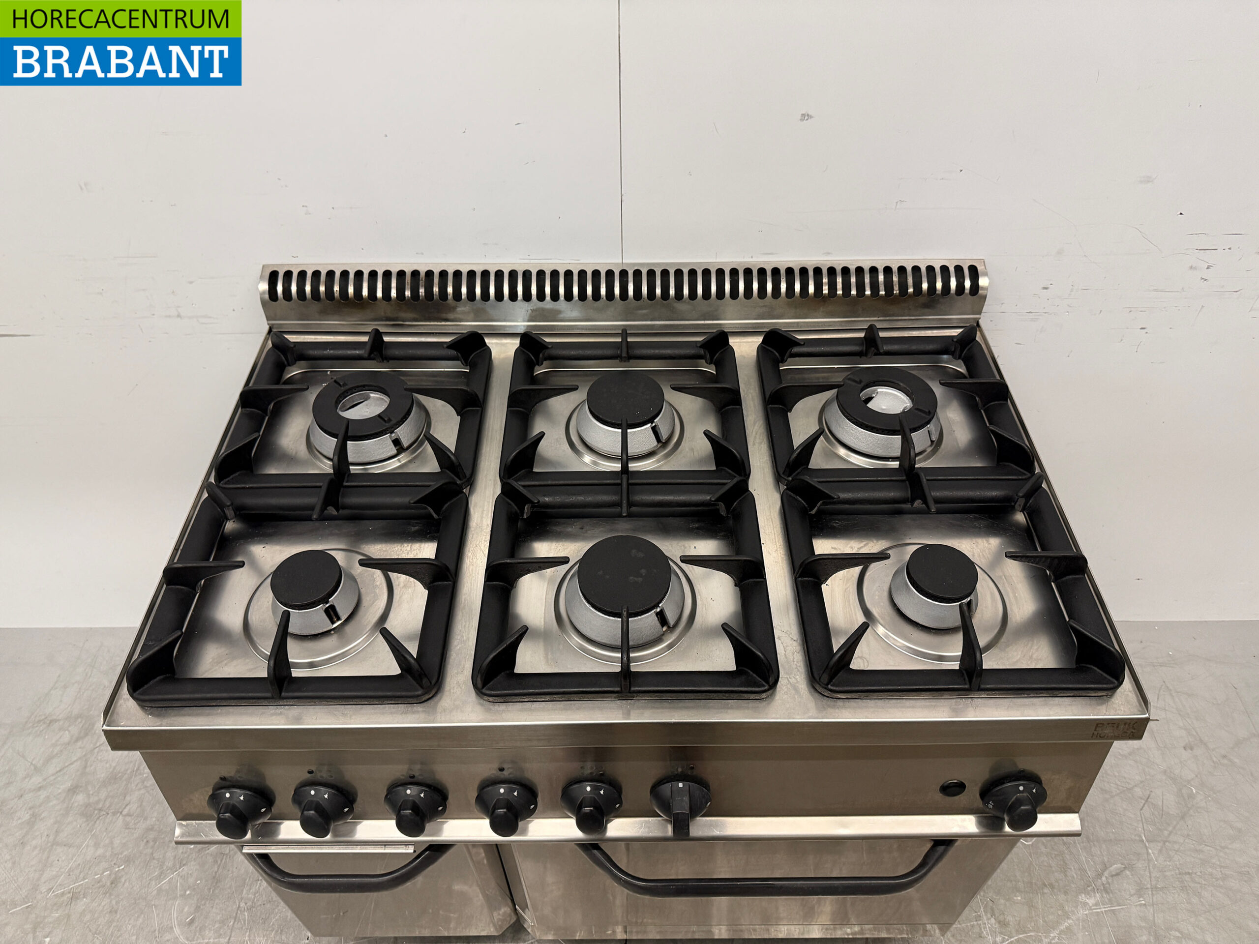 RVS Tecnoinox 6 Pits Gasfornuis met oven 4 x 2/1 GN 105 cm GAS Horeca - Afbeelding 4