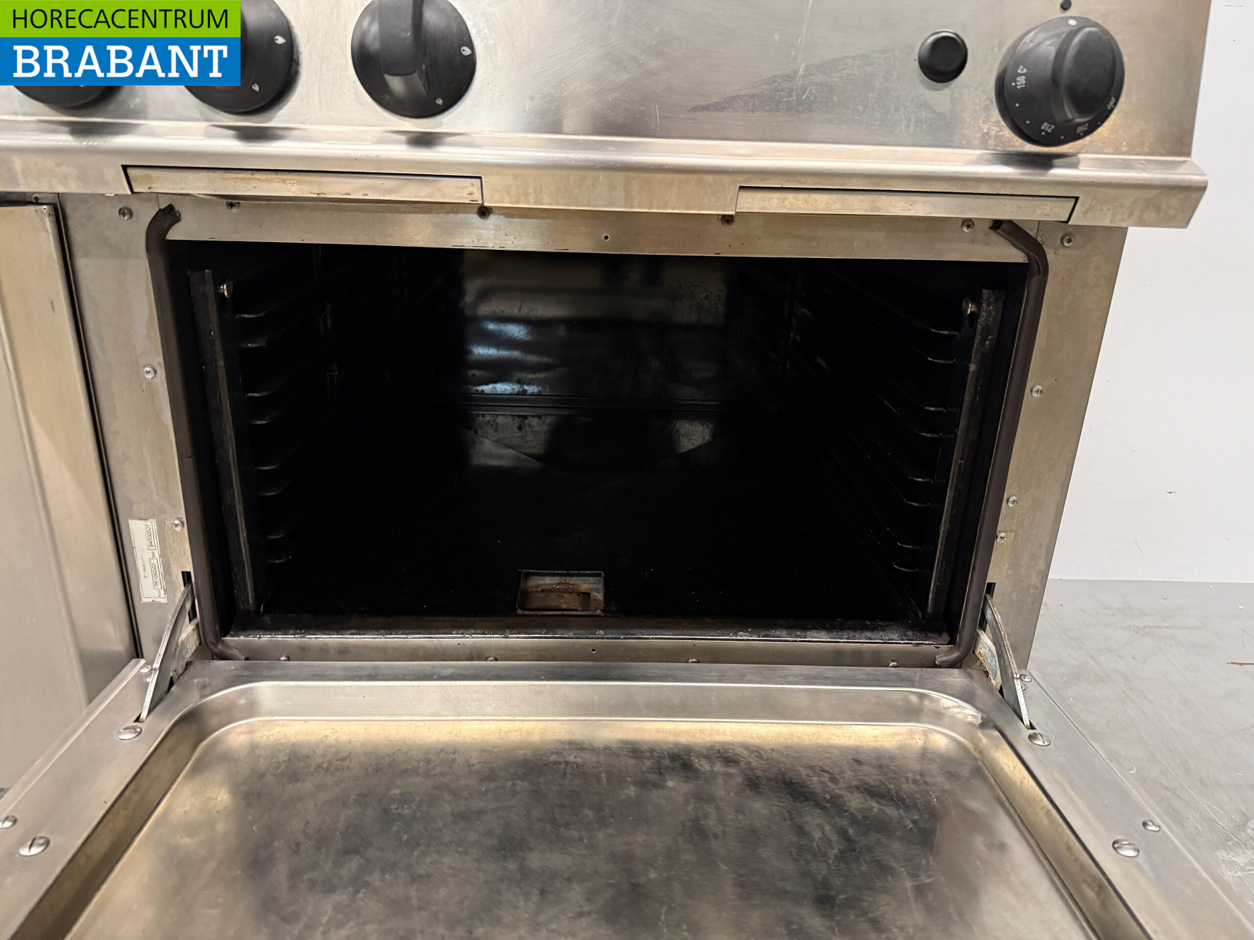 RVS Tecnoinox 6 Pits Gasfornuis met oven 4 x 2/1 GN 105 cm GAS Horeca - Afbeelding 5