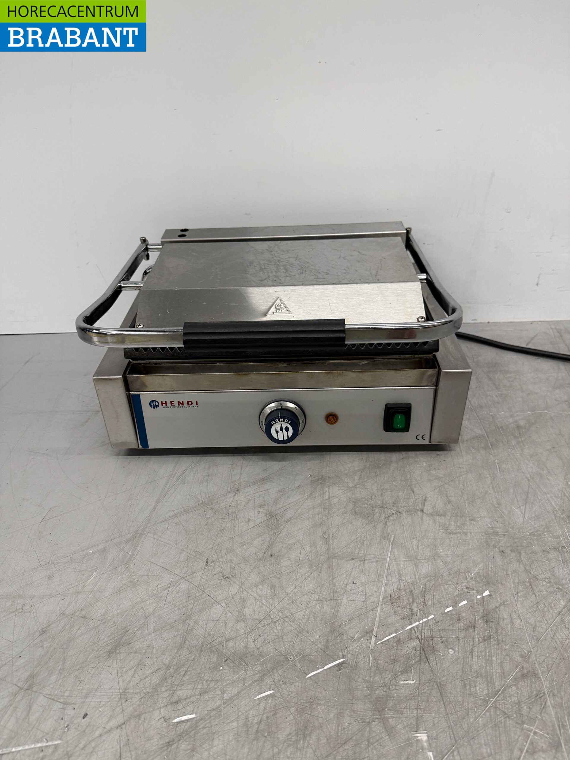 RVS Hendi Contactgrill Paninigrill Geribbeld 230V Horeca