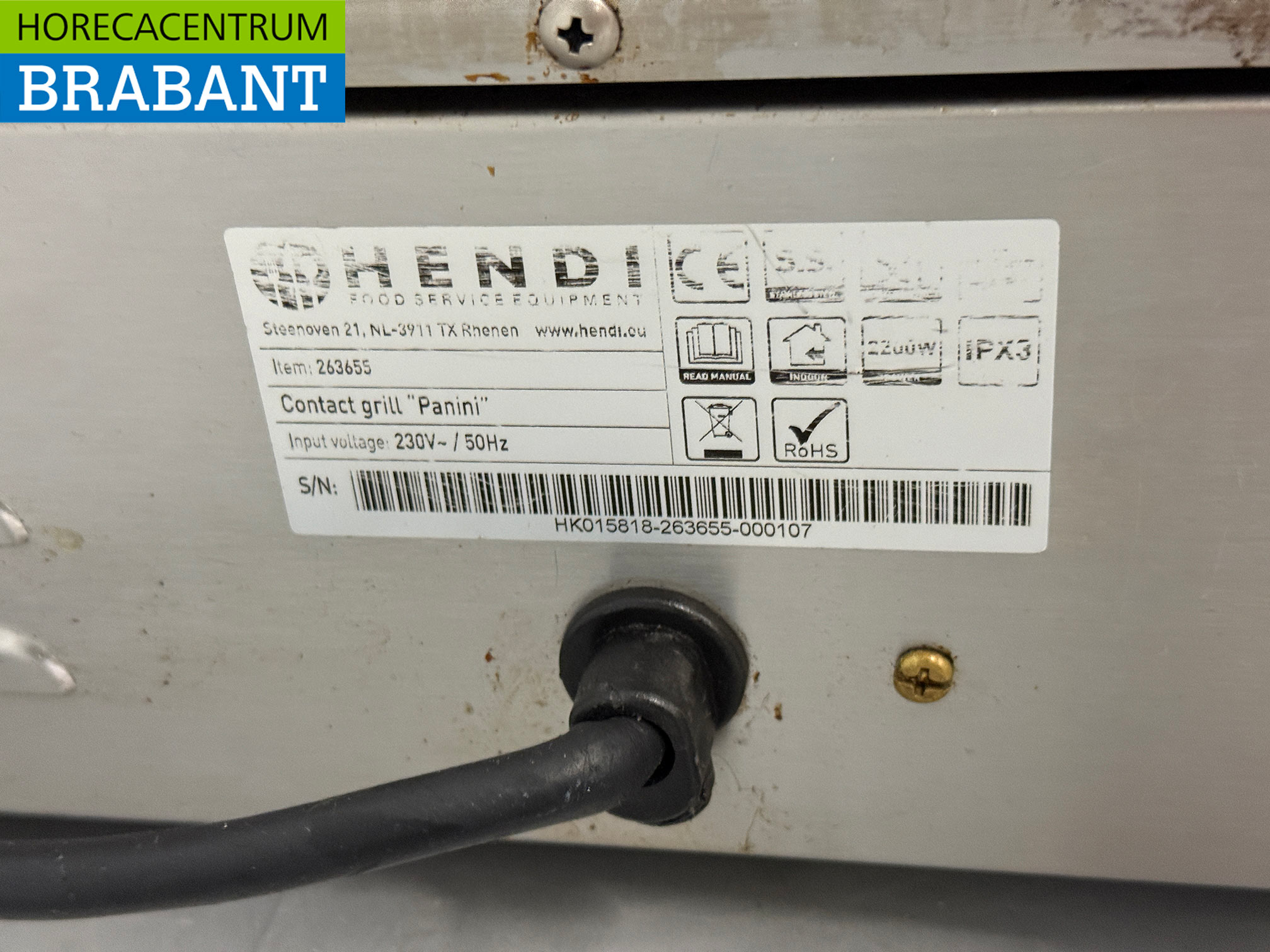 RVS Hendi Contactgrill Paninigrill Geribbeld 230V Horeca - Afbeelding 5