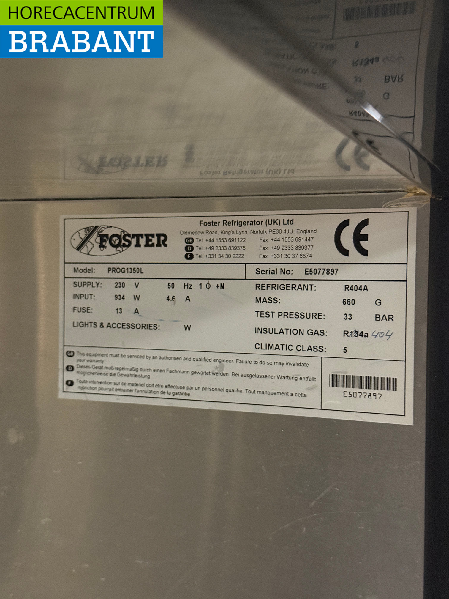 RVS Foster Verrijdbare Dubbeldeurs Vriezer 1350 liter 230V Horeca - Afbeelding 5