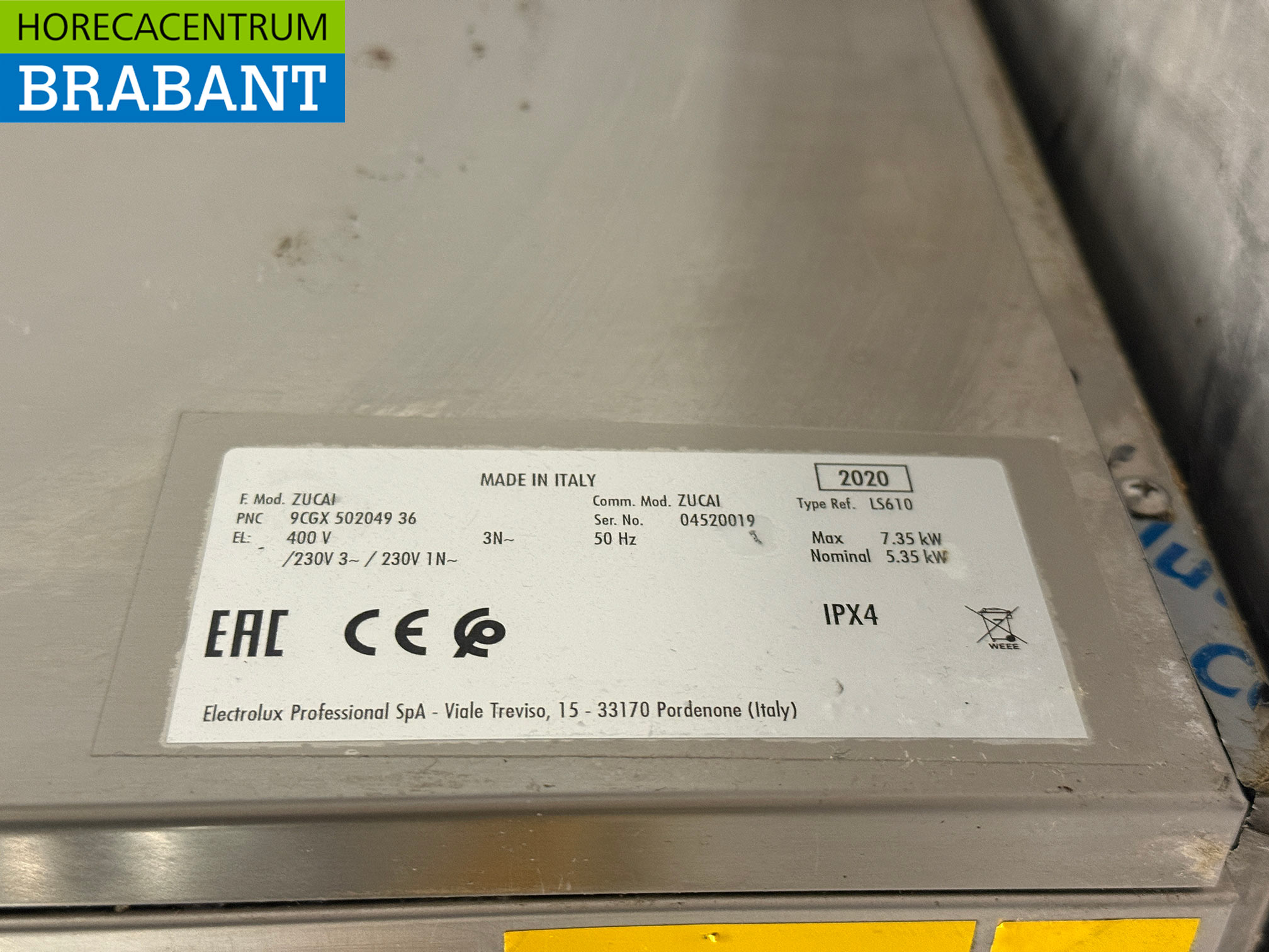RVS Zanussi Zucai Vaatwasser 400V Horeca - Afbeelding 6
