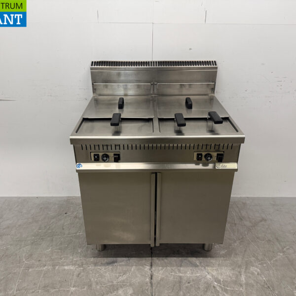 RVS Elite Dubbele Friteuse 2 x 15 liter GAS Horeca